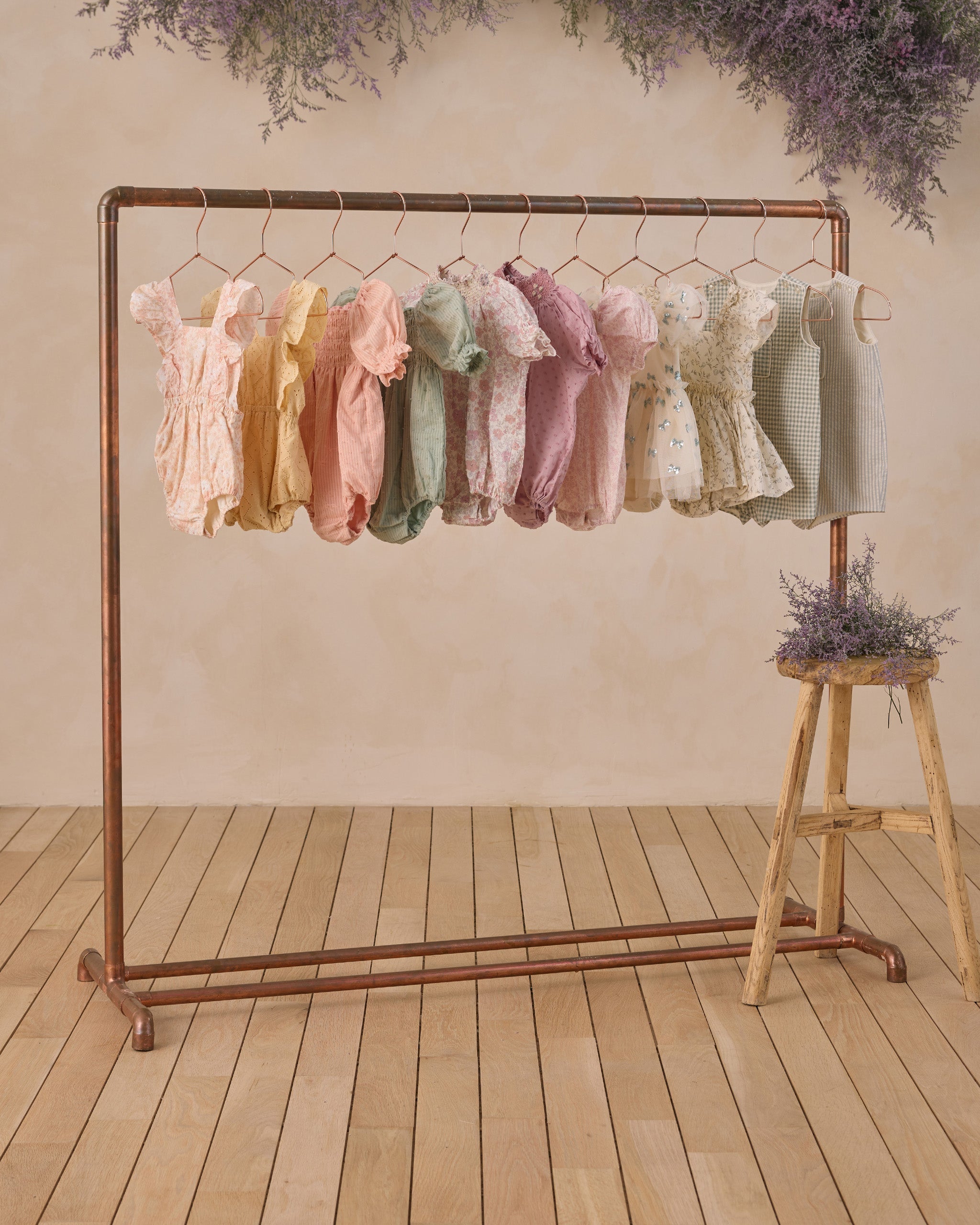 Lyla Romper Lavender Floral - Rylee + Cru | Kids Clothes | Trendy Baby Clothes | Modern Infant Outfits |