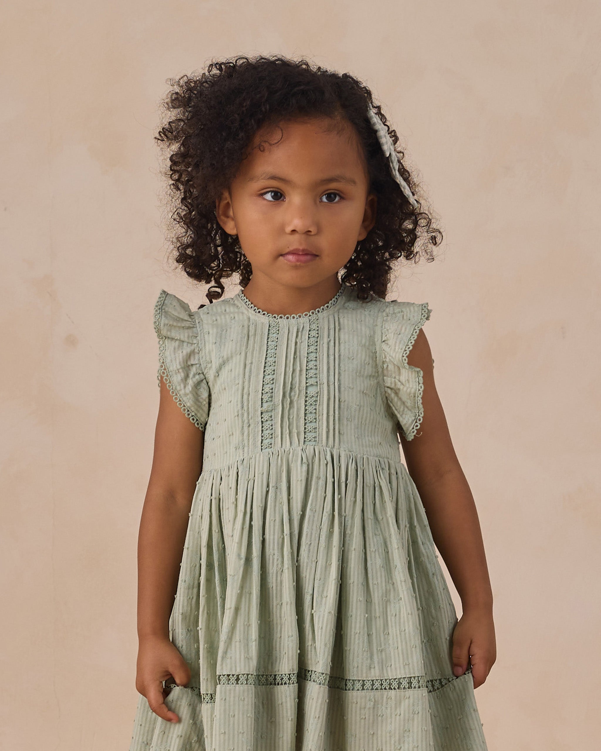 Isla Dress Eucalyptus - Rylee + Cru | Kids Clothes | Trendy Baby Clothes | Modern Infant Outfits |