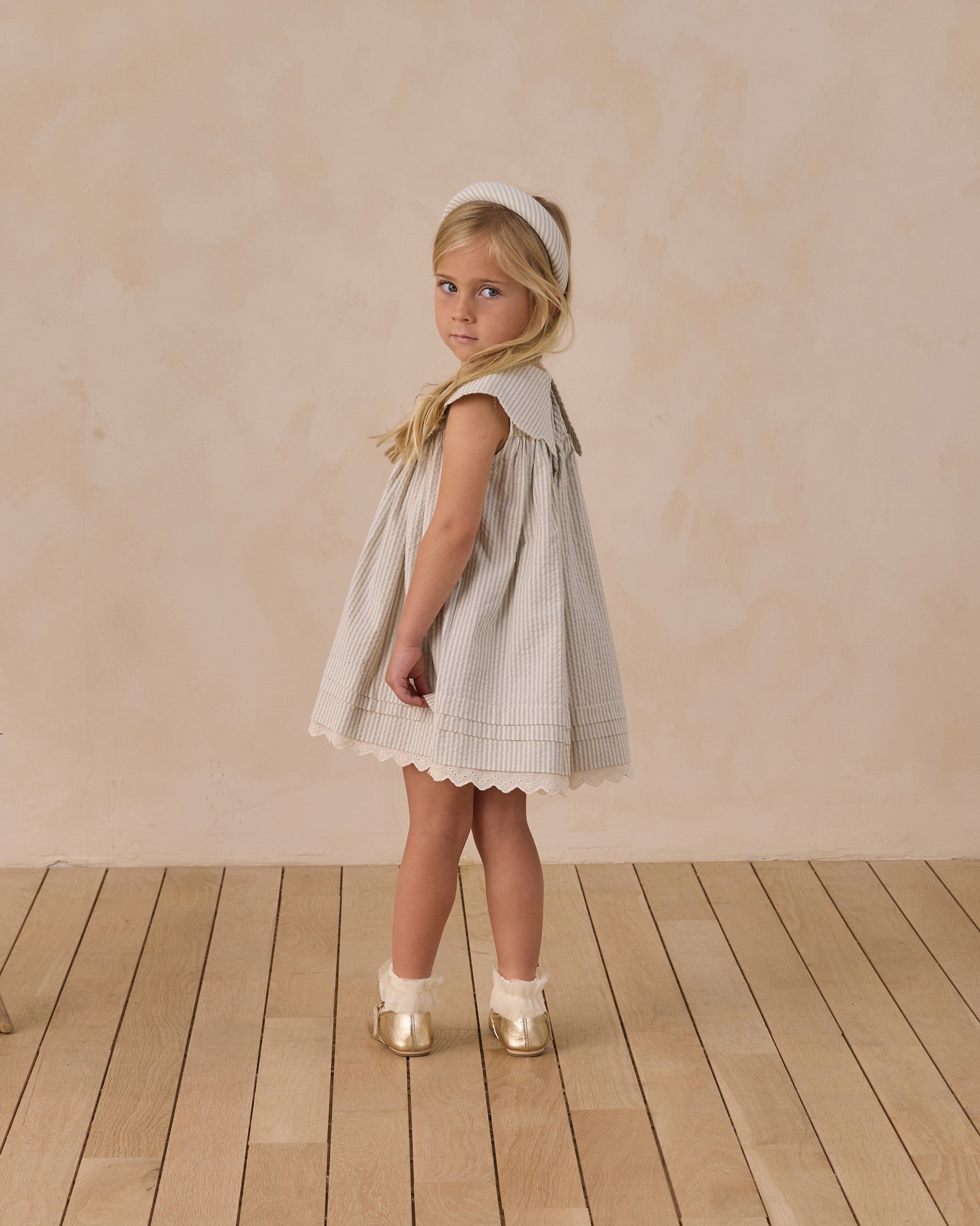 Padded Headband Sky Stripe Seersucker - Rylee + Cru | Kids Clothes | Trendy Baby Clothes | Modern Infant Outfits |