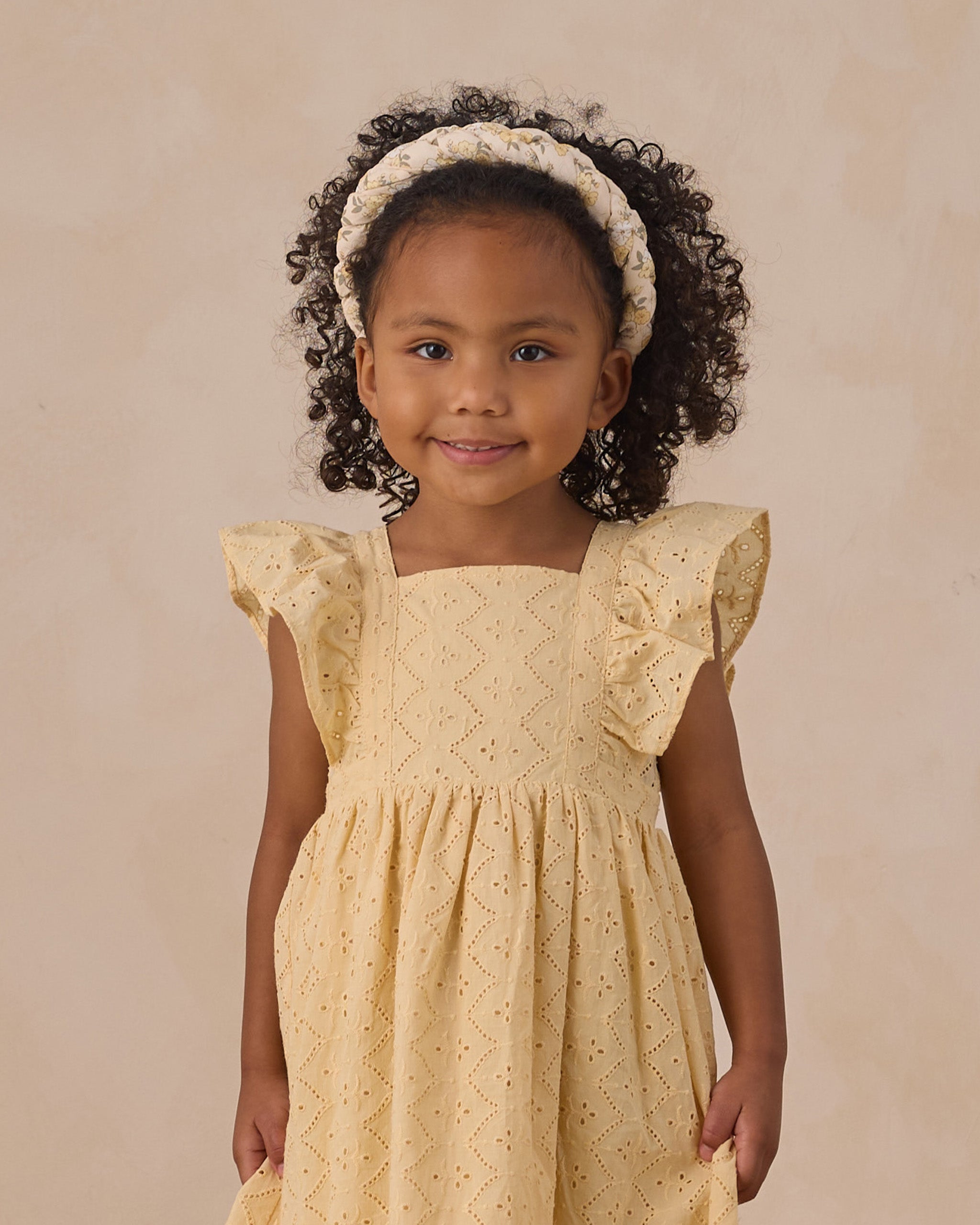 Lucy Dress Lemon - Rylee + Cru | Kids Clothes | Trendy Baby Clothes | Modern Infant Outfits |