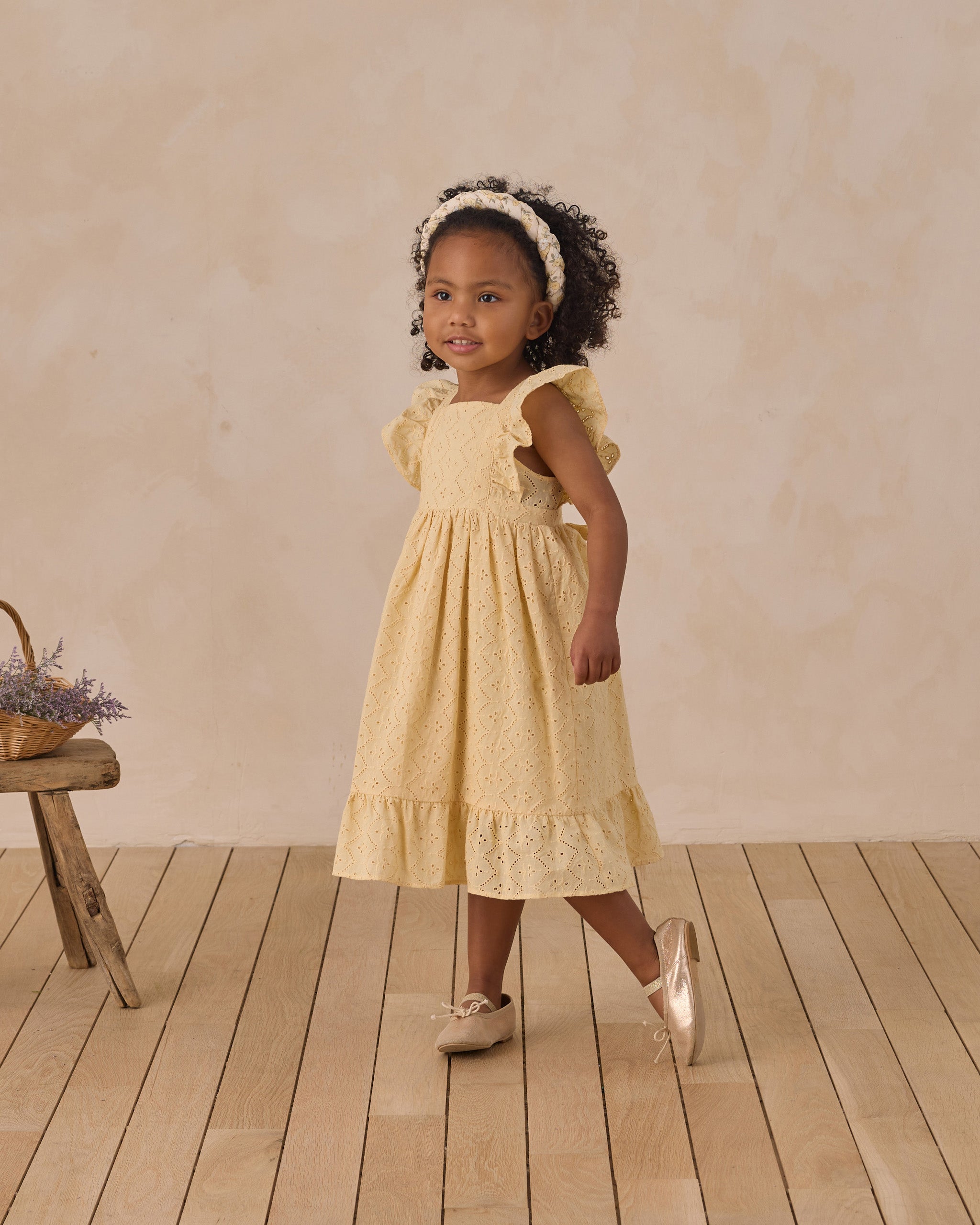 Lucy Dress Lemon - Rylee + Cru | Kids Clothes | Trendy Baby Clothes | Modern Infant Outfits |