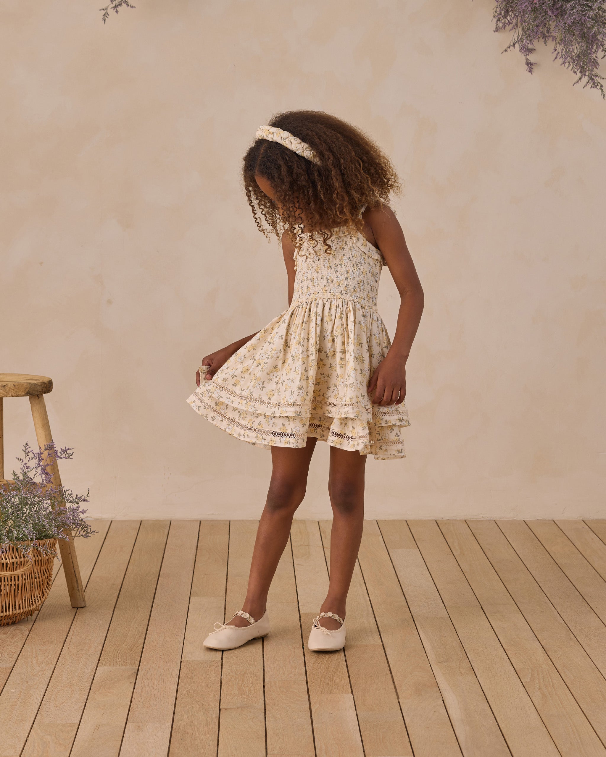 Birdie Dress Lemon Meadow - Rylee + Cru | Kids Clothes | Trendy Baby Clothes | Modern Infant Outfits |