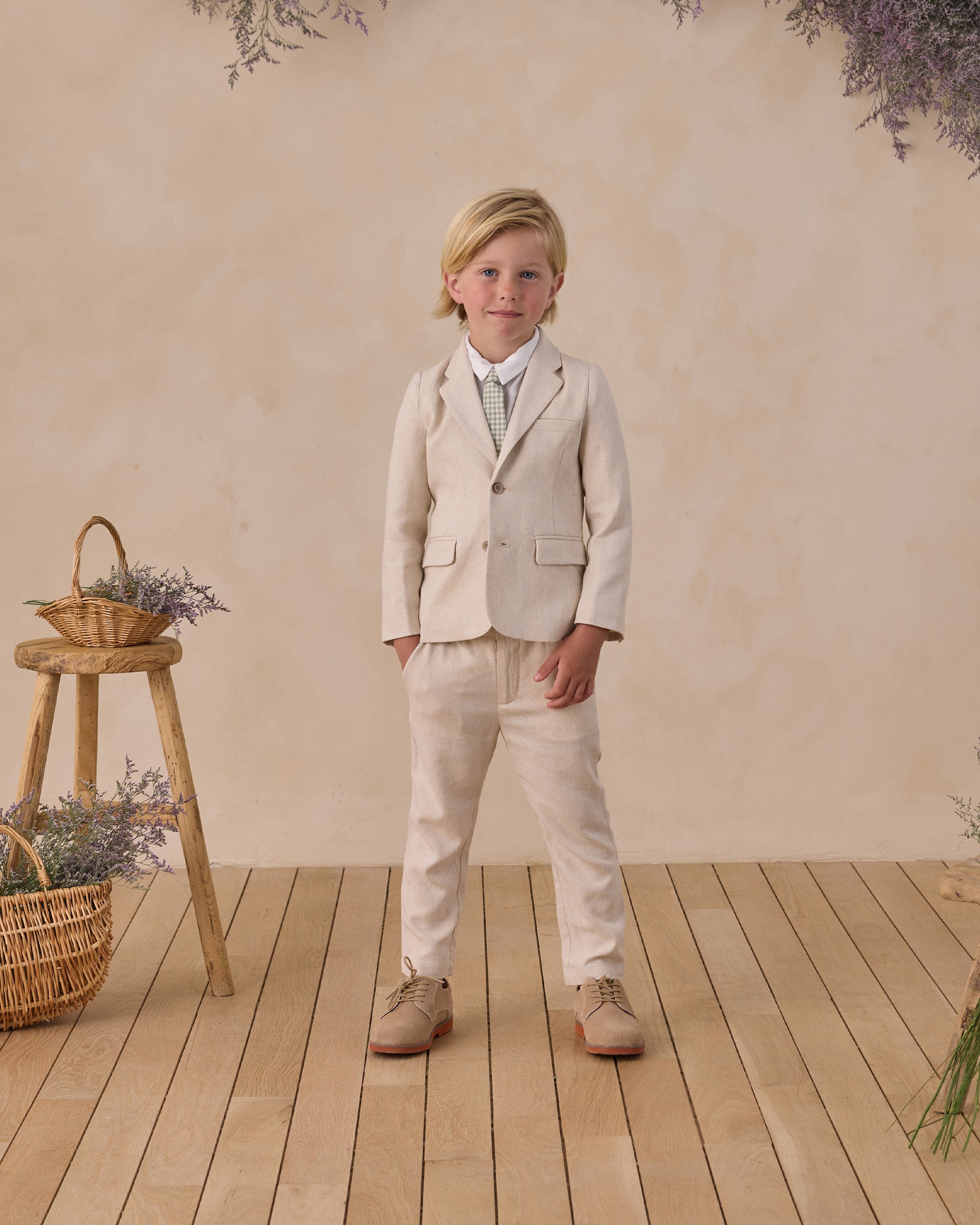 Skinny Tie Eucalyptus Check - Rylee + Cru | Kids Clothes | Trendy Baby Clothes | Modern Infant Outfits |