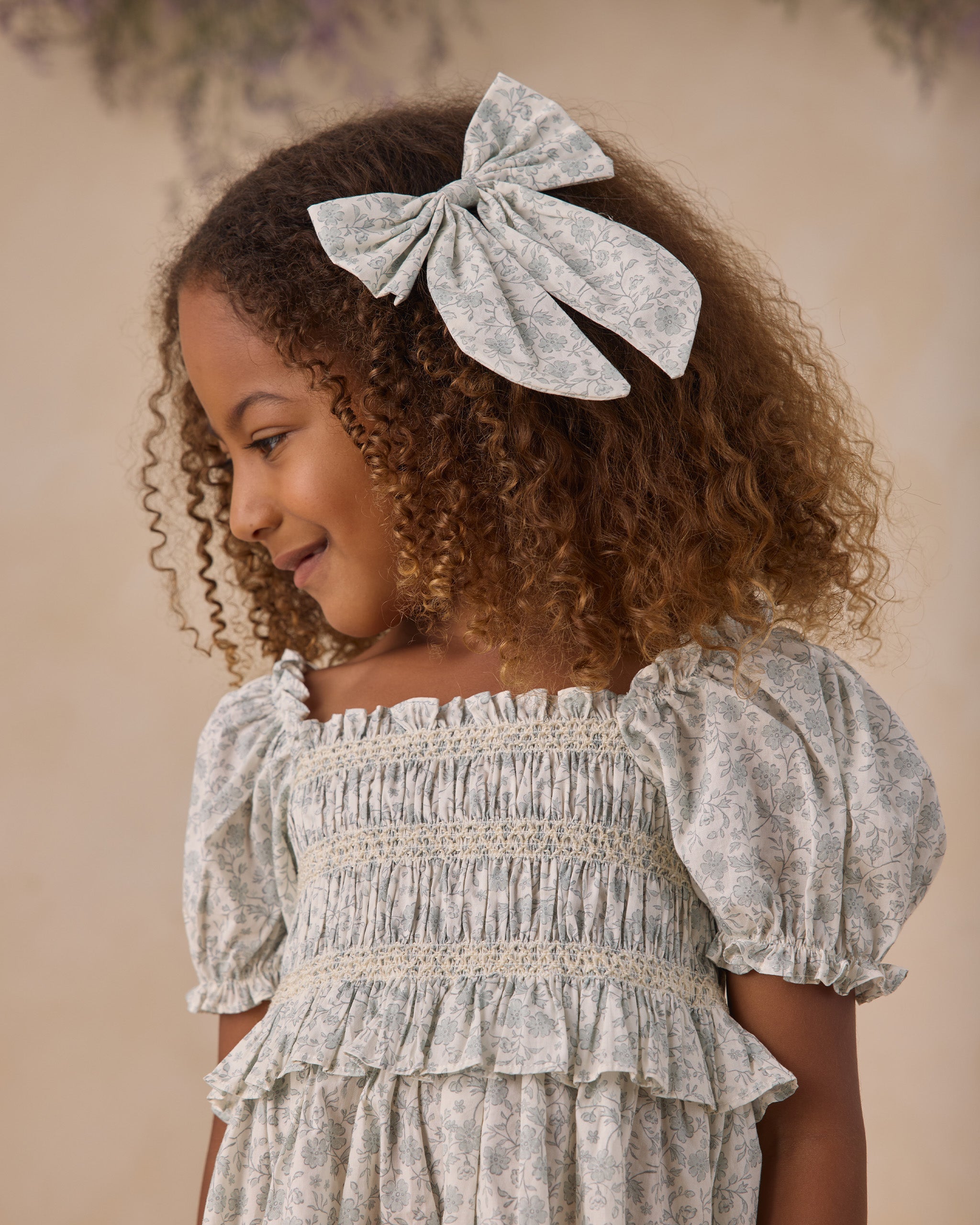 Everly Bow Sky Floral - Rylee + Cru | Kids Clothes | Trendy Baby Clothes | Modern Infant Outfits |