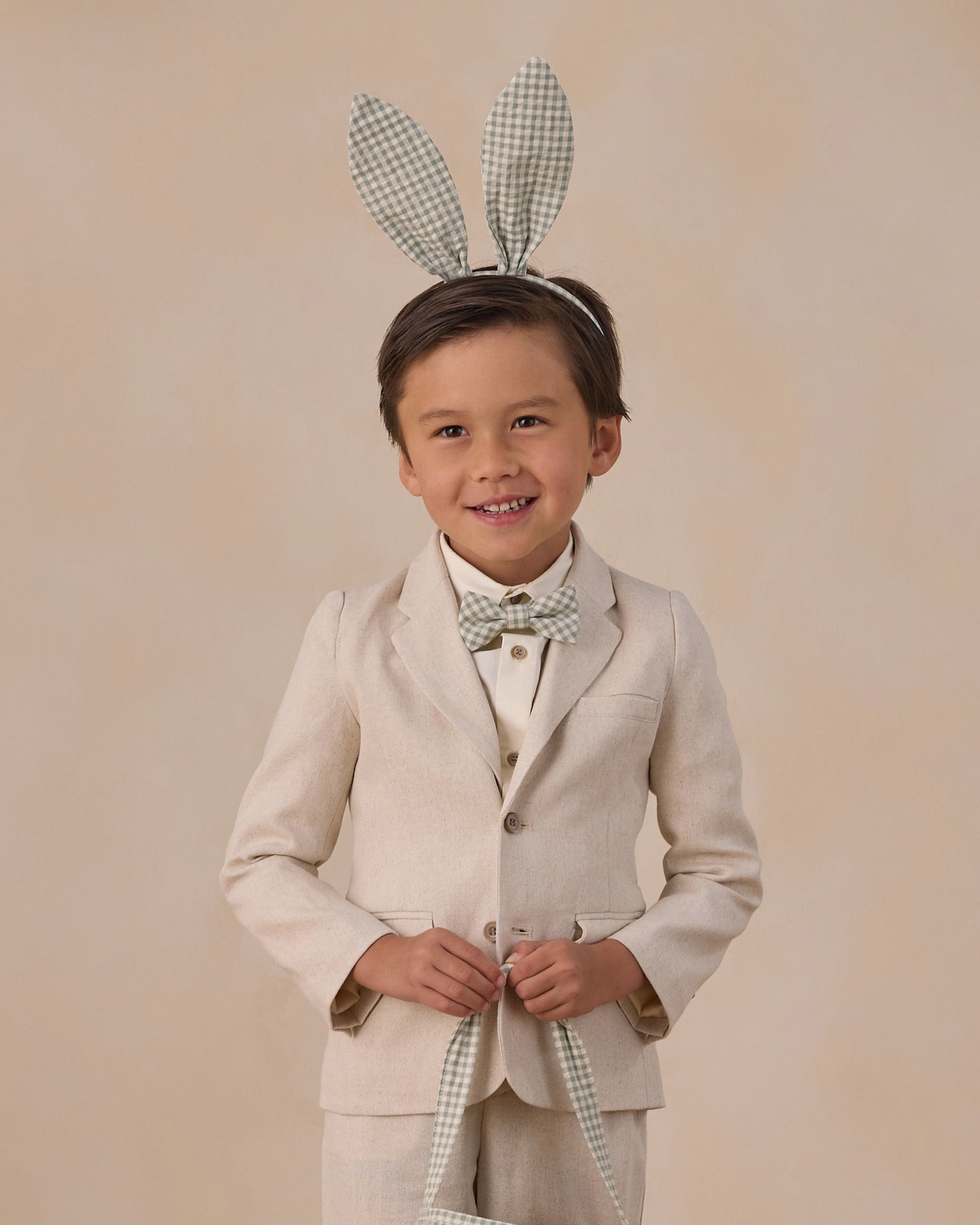 Bow Tie Eucalyptus Check - Rylee + Cru | Kids Clothes | Trendy Baby Clothes | Modern Infant Outfits |