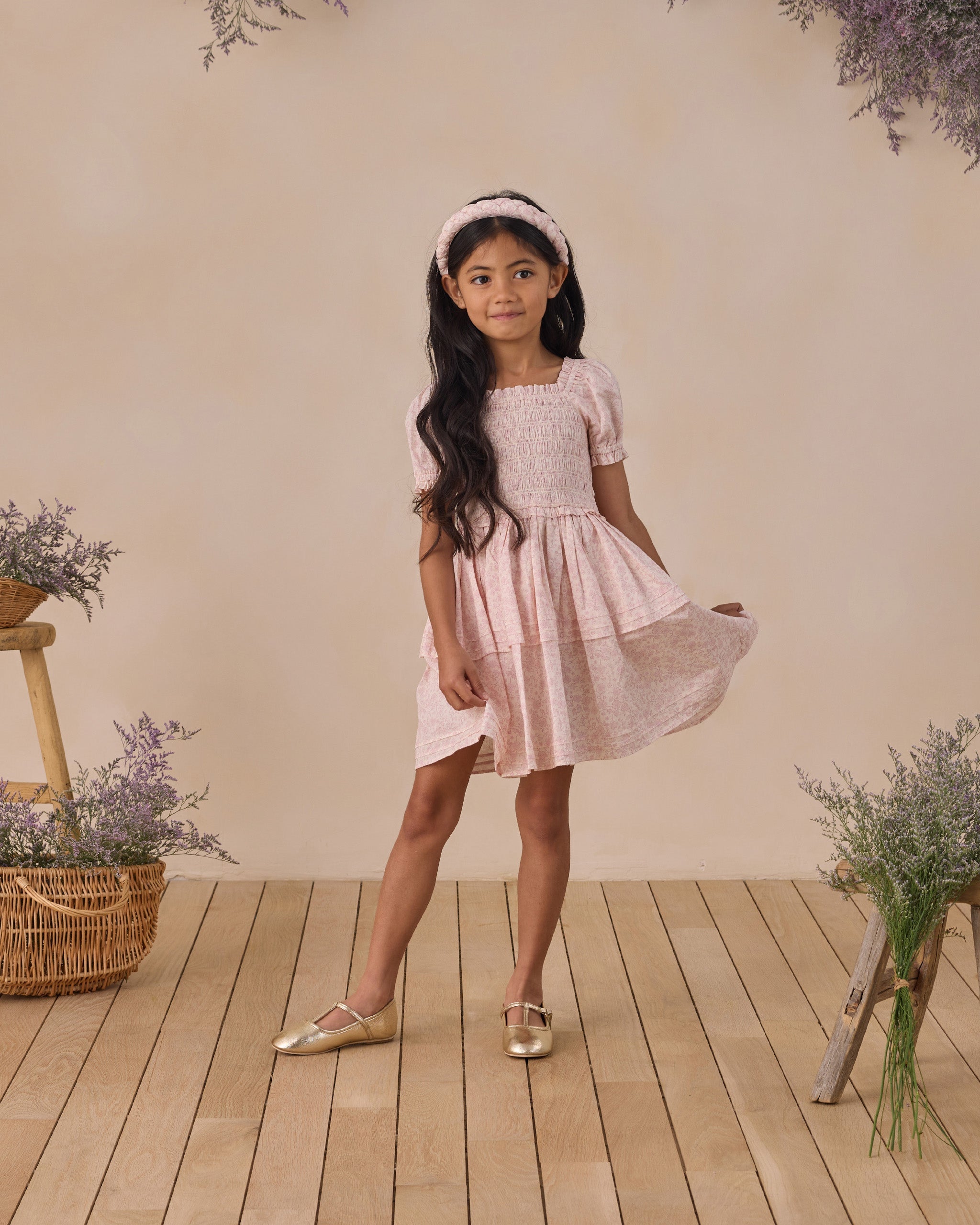 Braided Headband Lavender Floral - Rylee + Cru | Kids Clothes | Trendy Baby Clothes | Modern Infant Outfits |