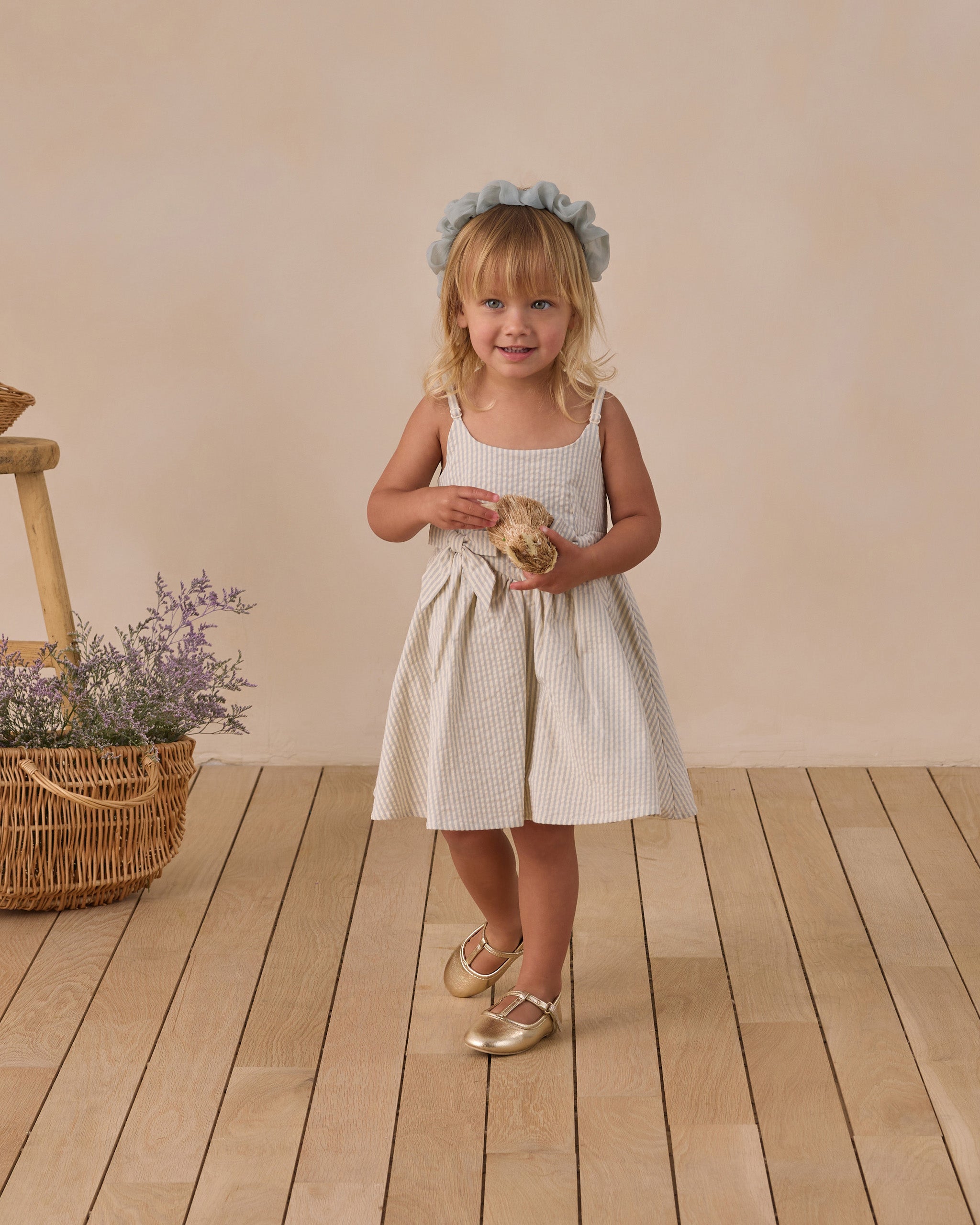 Betsy Dress Sky Stripe - Rylee + Cru | Kids Clothes | Trendy Baby Clothes | Modern Infant Outfits |