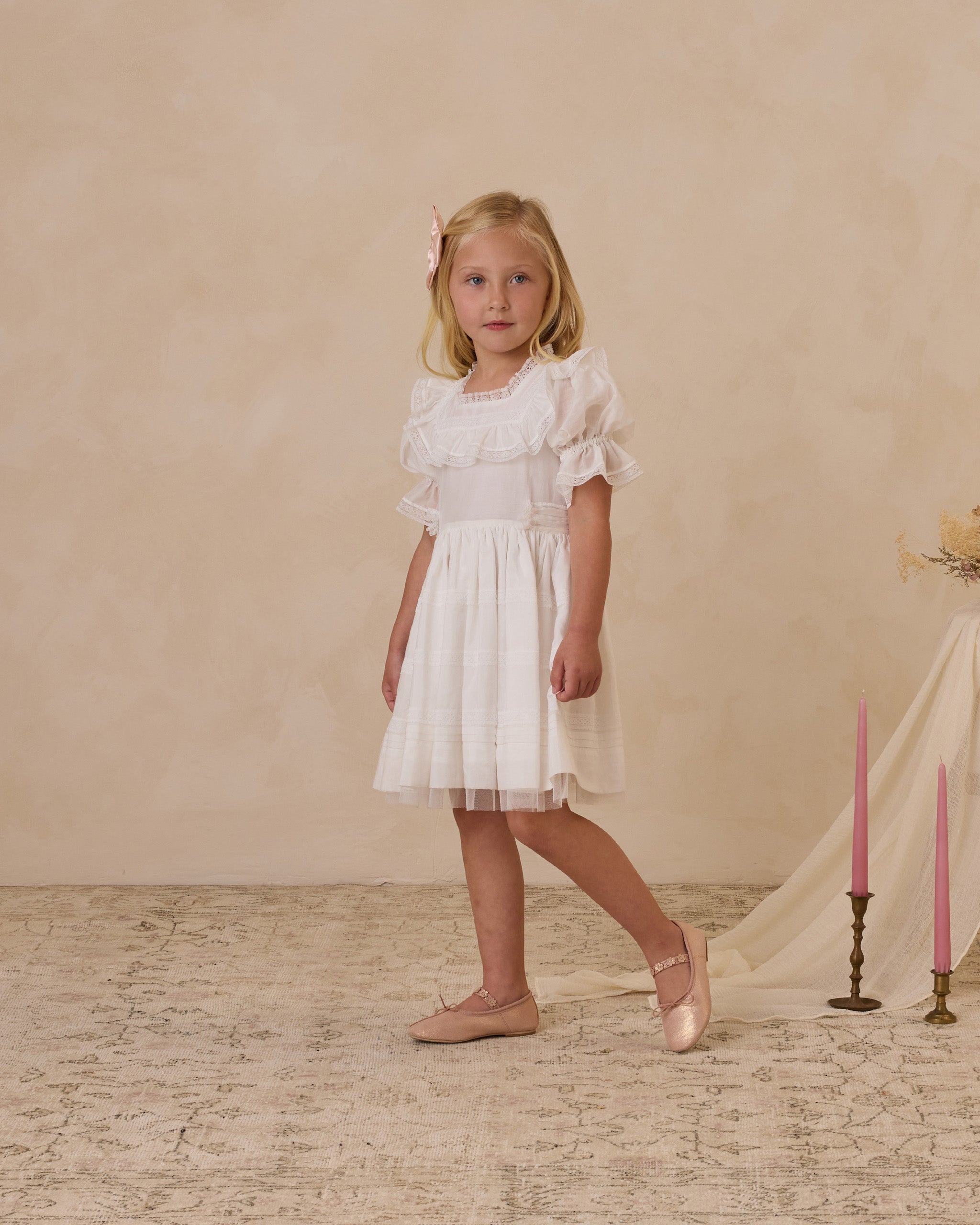 Kit Dress | White - Rylee + Cru | Kids Clothes | Trendy Baby Clothes | Modern Infant Outfits |