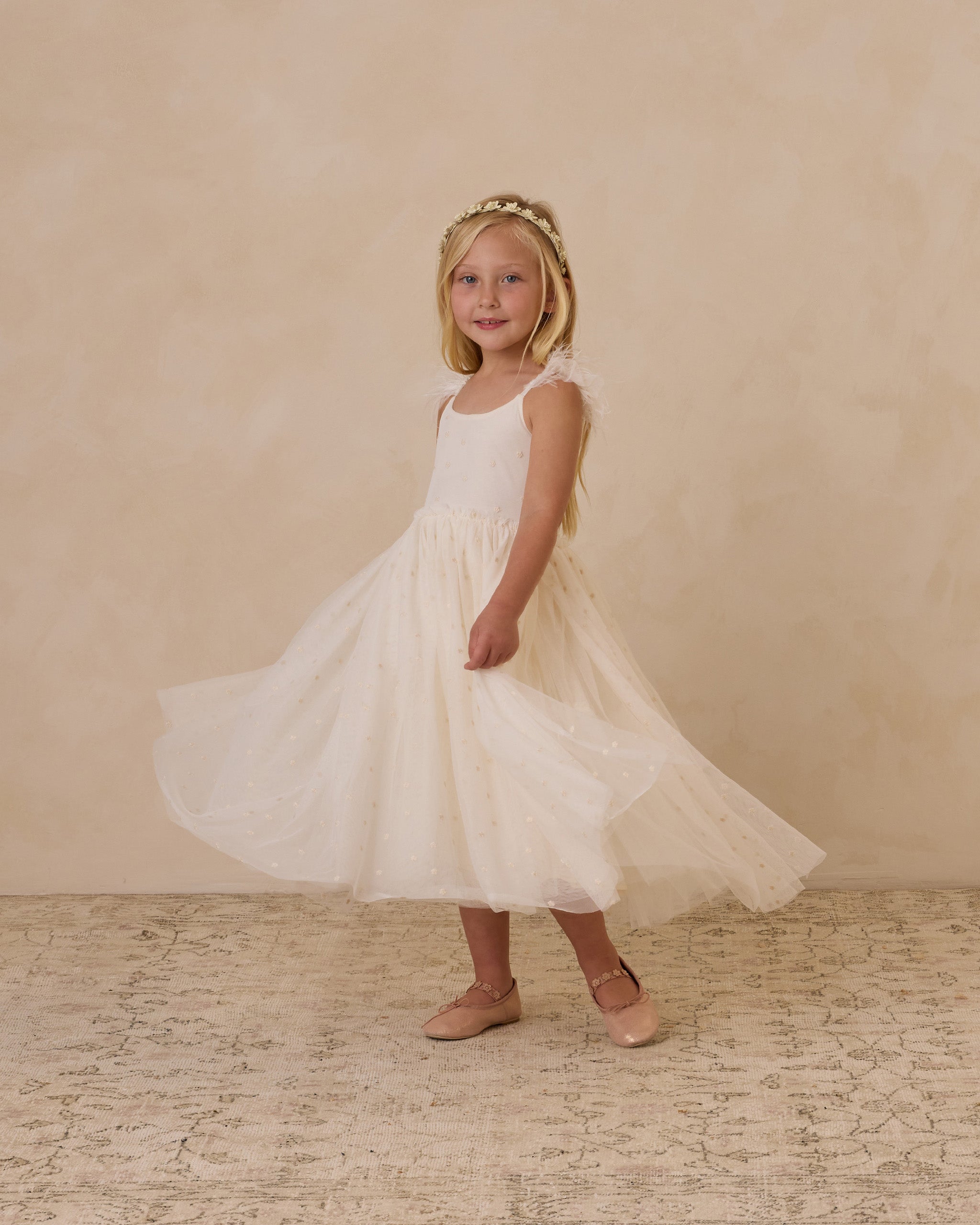 Poppy Dress | Ivory - Rylee + Cru | Kids Clothes | Trendy Baby Clothes | Modern Infant Outfits |