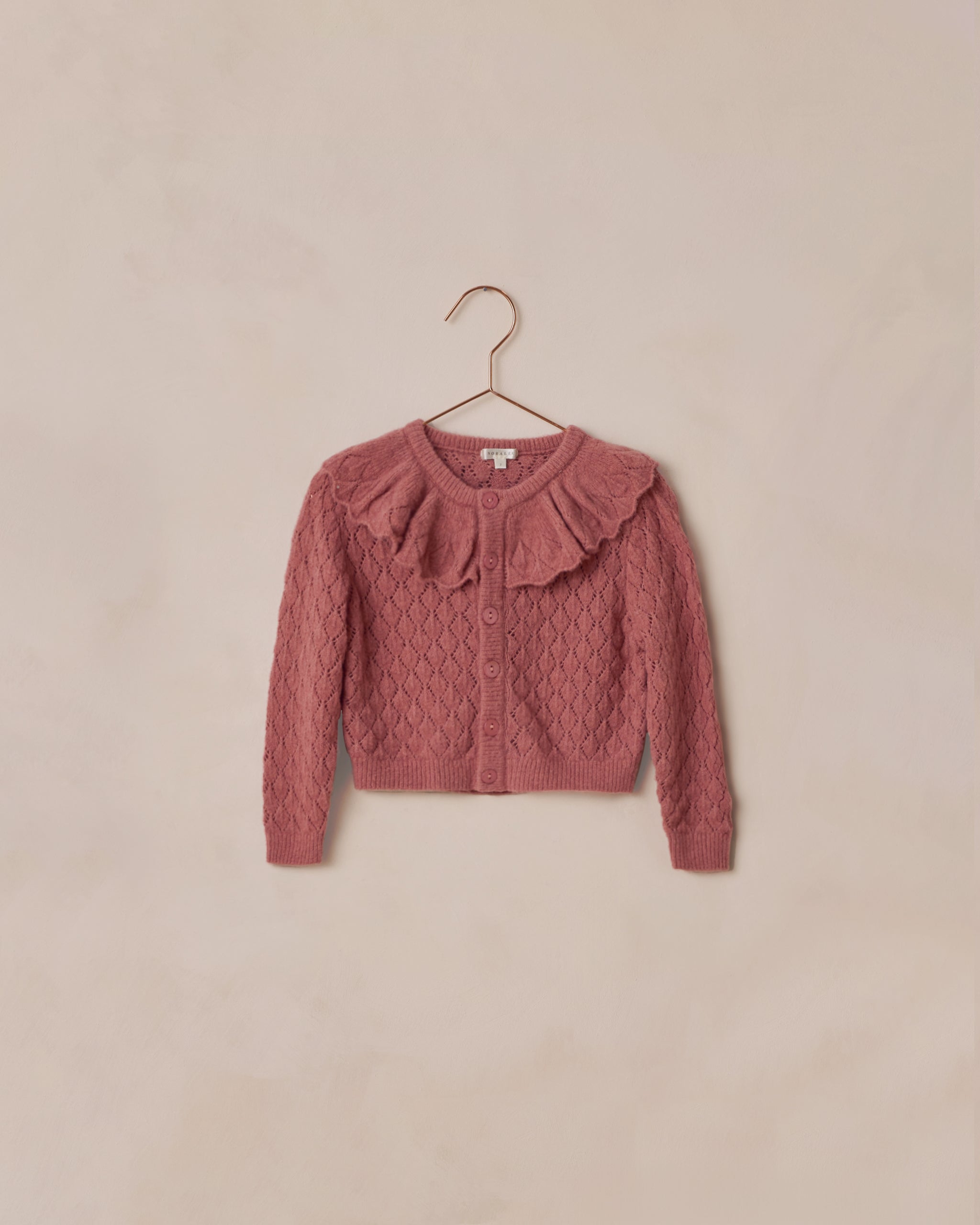 Ruffle Cardigan | Raspberry