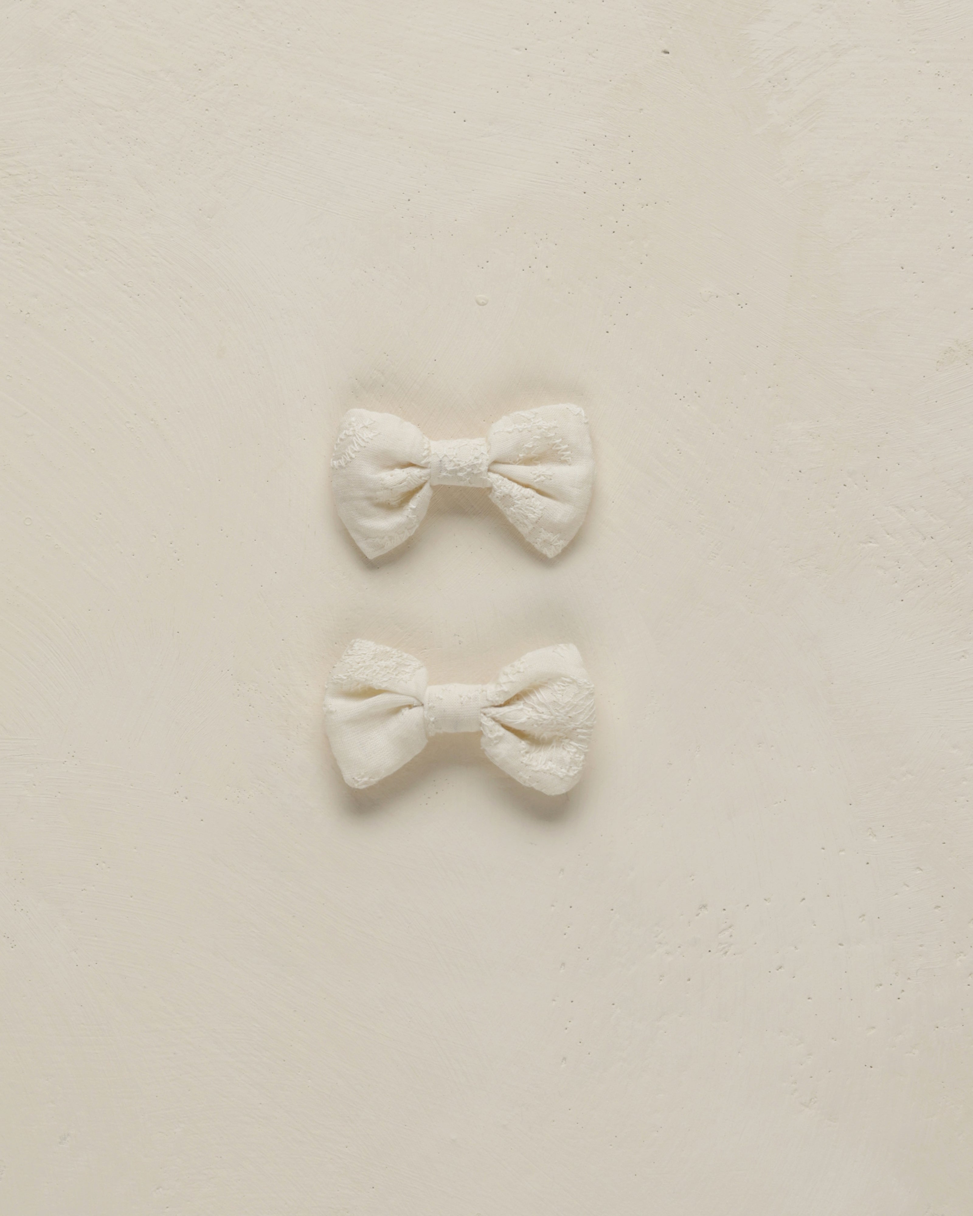 Little Bow Clips || Ivory