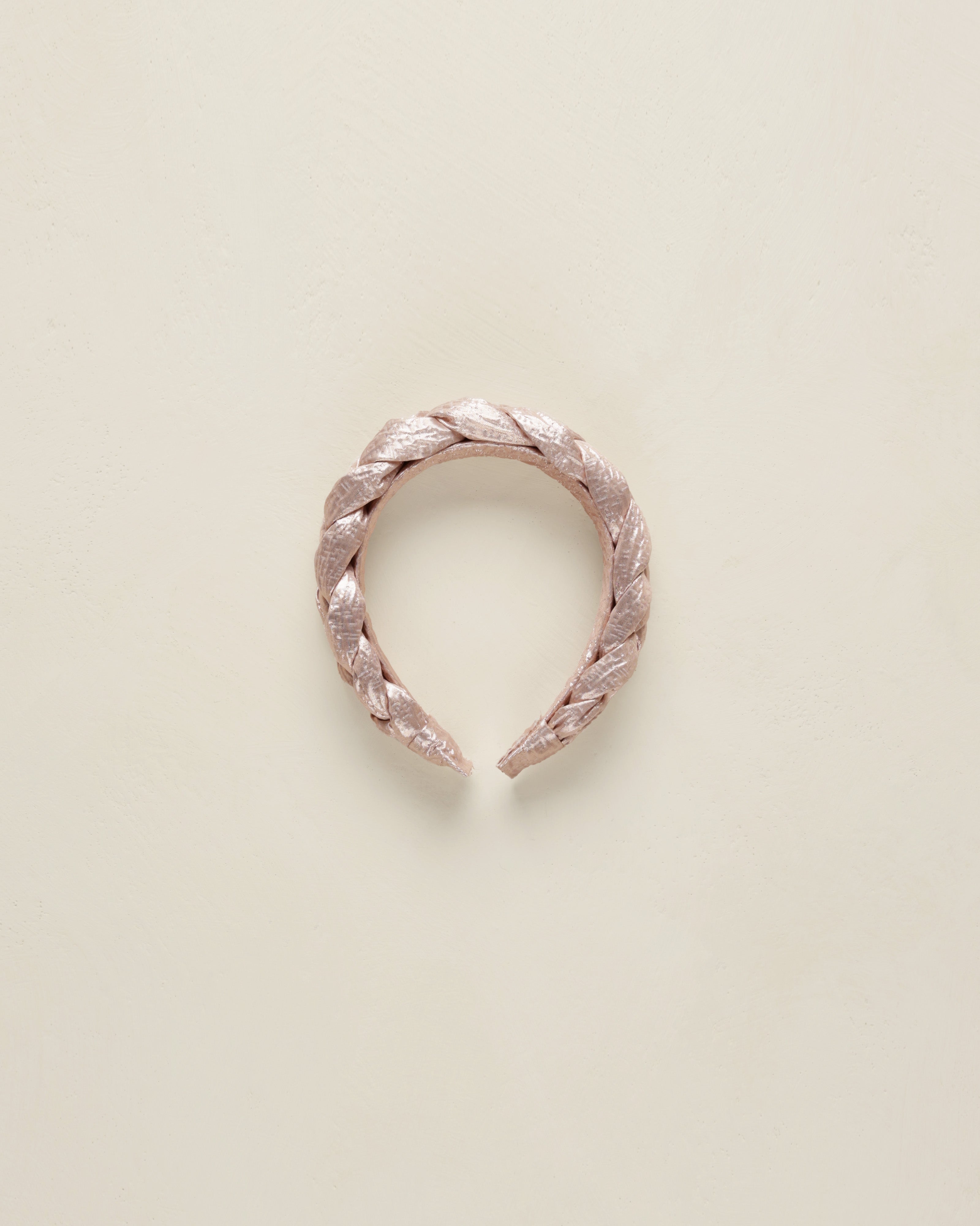 Metallic Braided Headband || Bubblegum