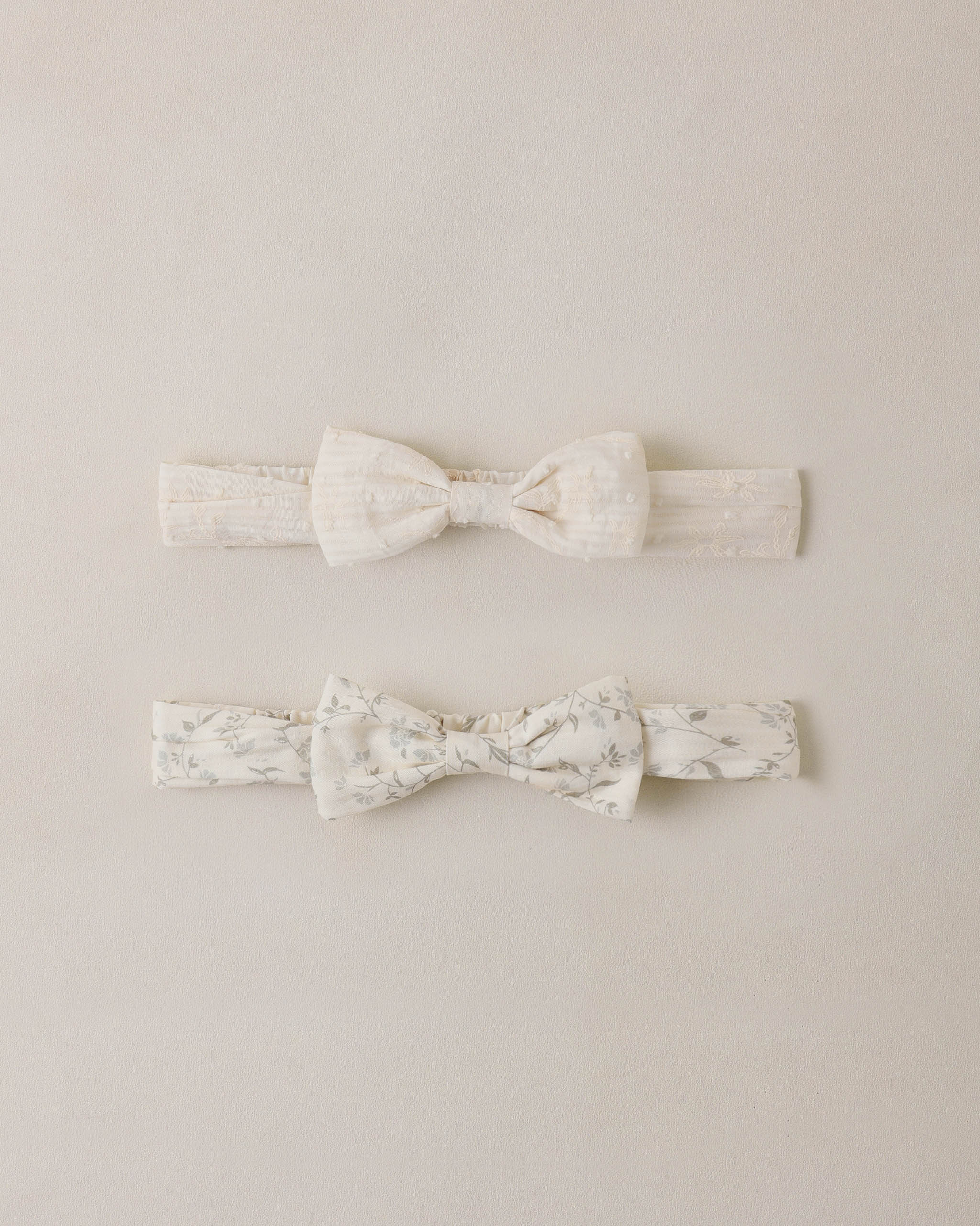Baby Bow Headband Set Ivory, Vines - Rylee + Cru | Kids Clothes | Trendy Baby Clothes | Modern Infant Outfits |