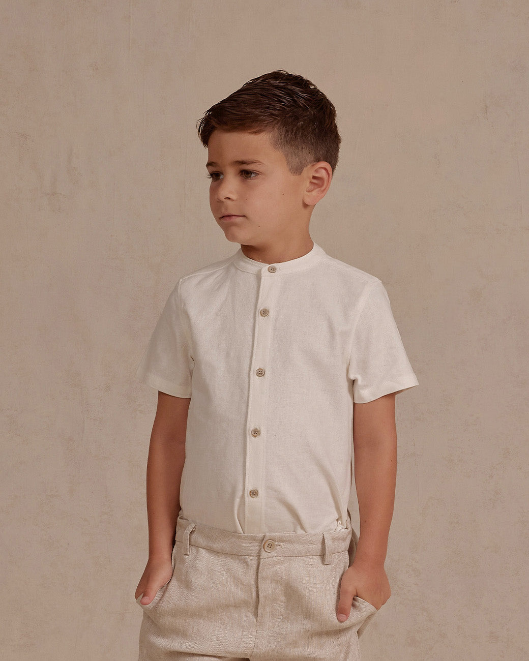 Archie Shirt | White - Rylee + Cru | Kids Clothes | Trendy Baby Clothes | Modern Infant Outfits |