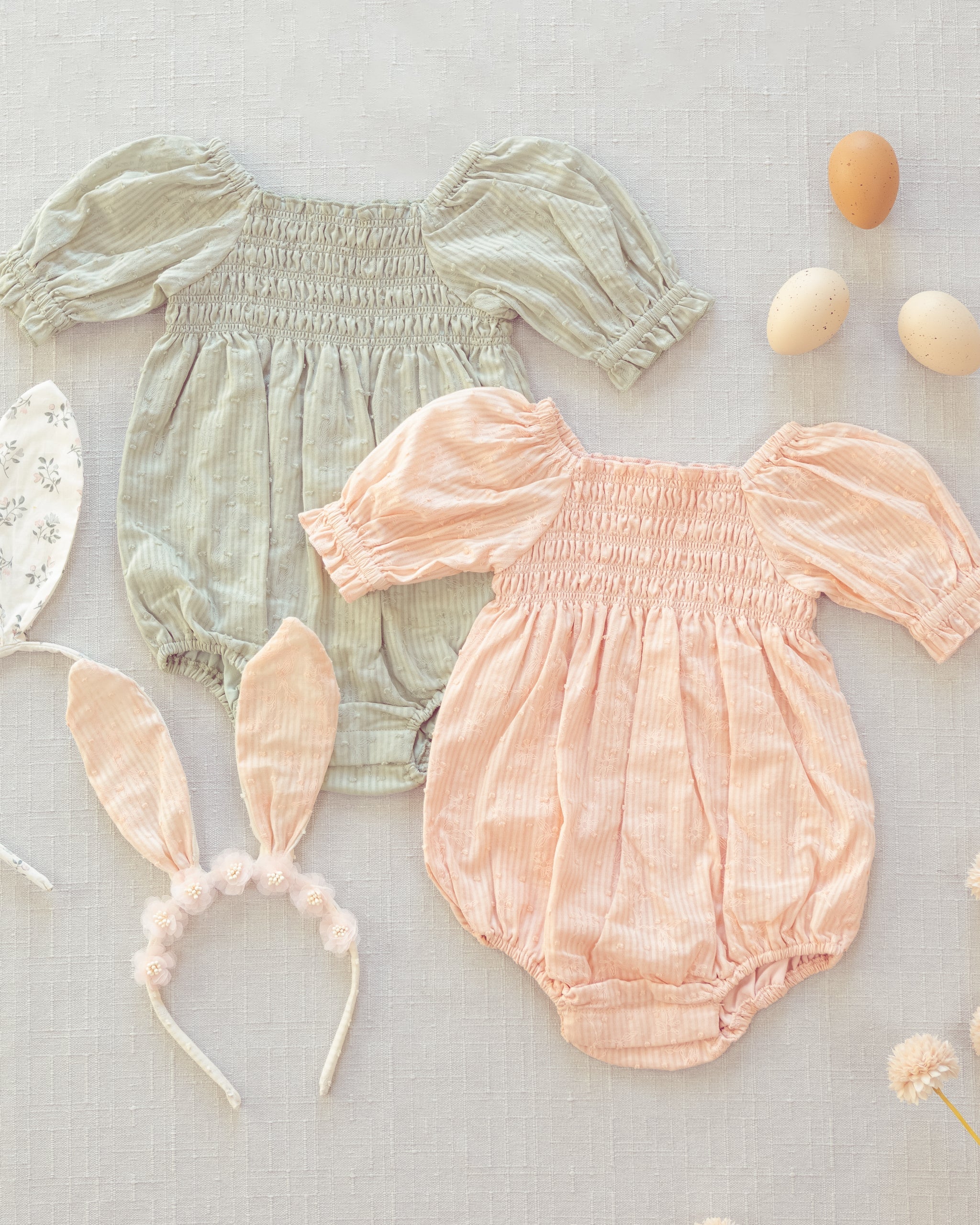 Hazel Romper Eucalyptus - Rylee + Cru | Kids Clothes | Trendy Baby Clothes | Modern Infant Outfits |