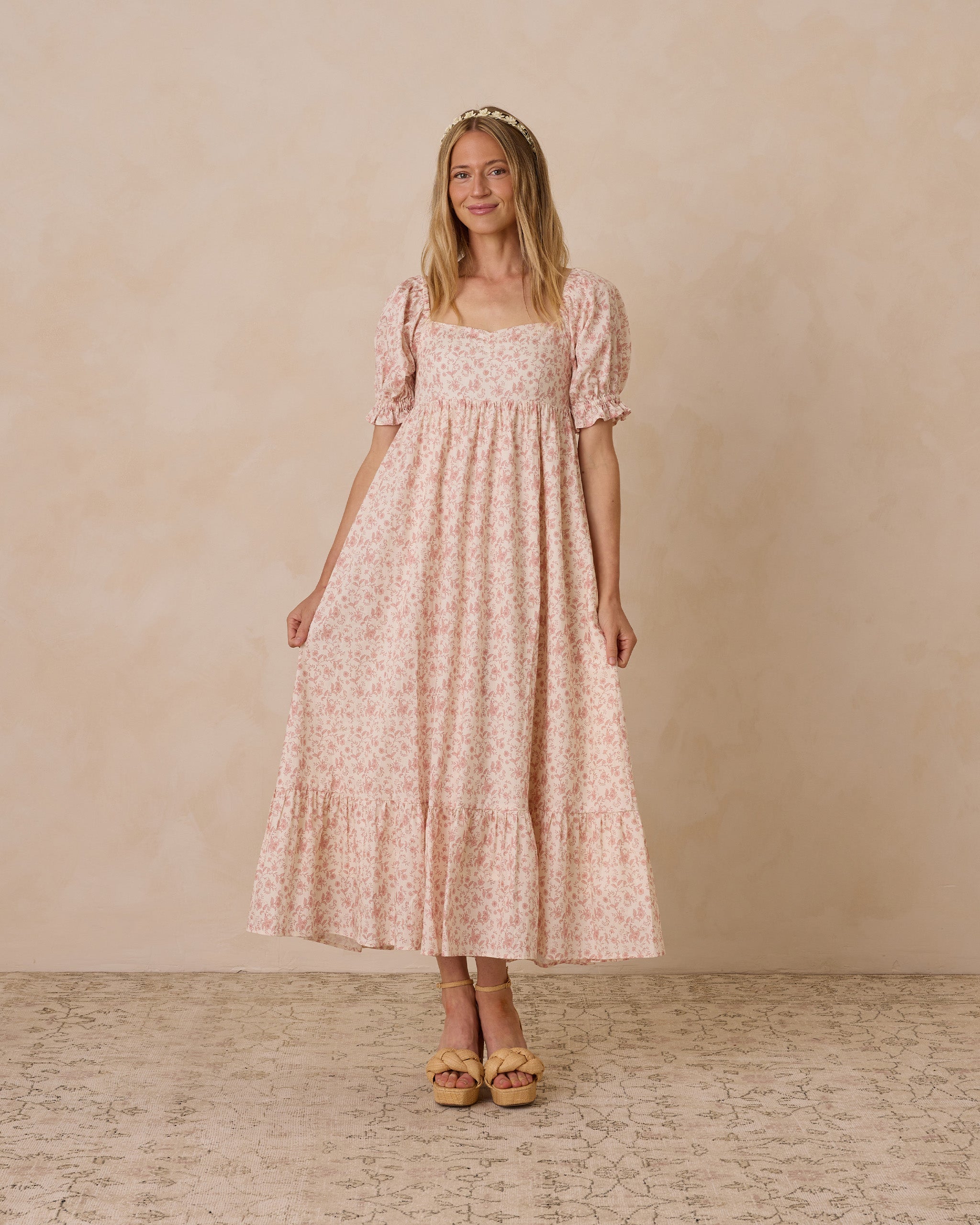 Chloe Dress | Pink Toile