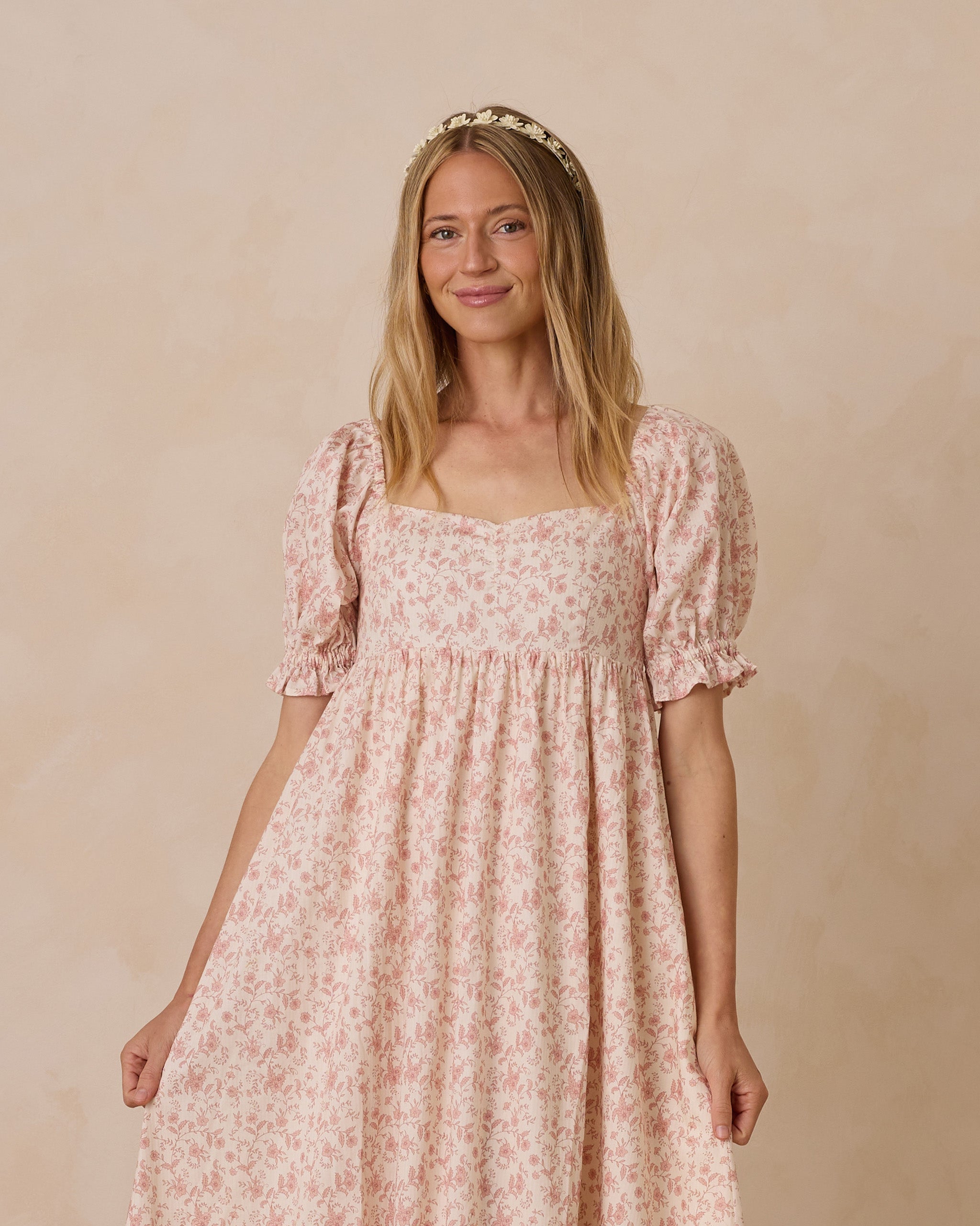 Chloe Dress | Pink Toile