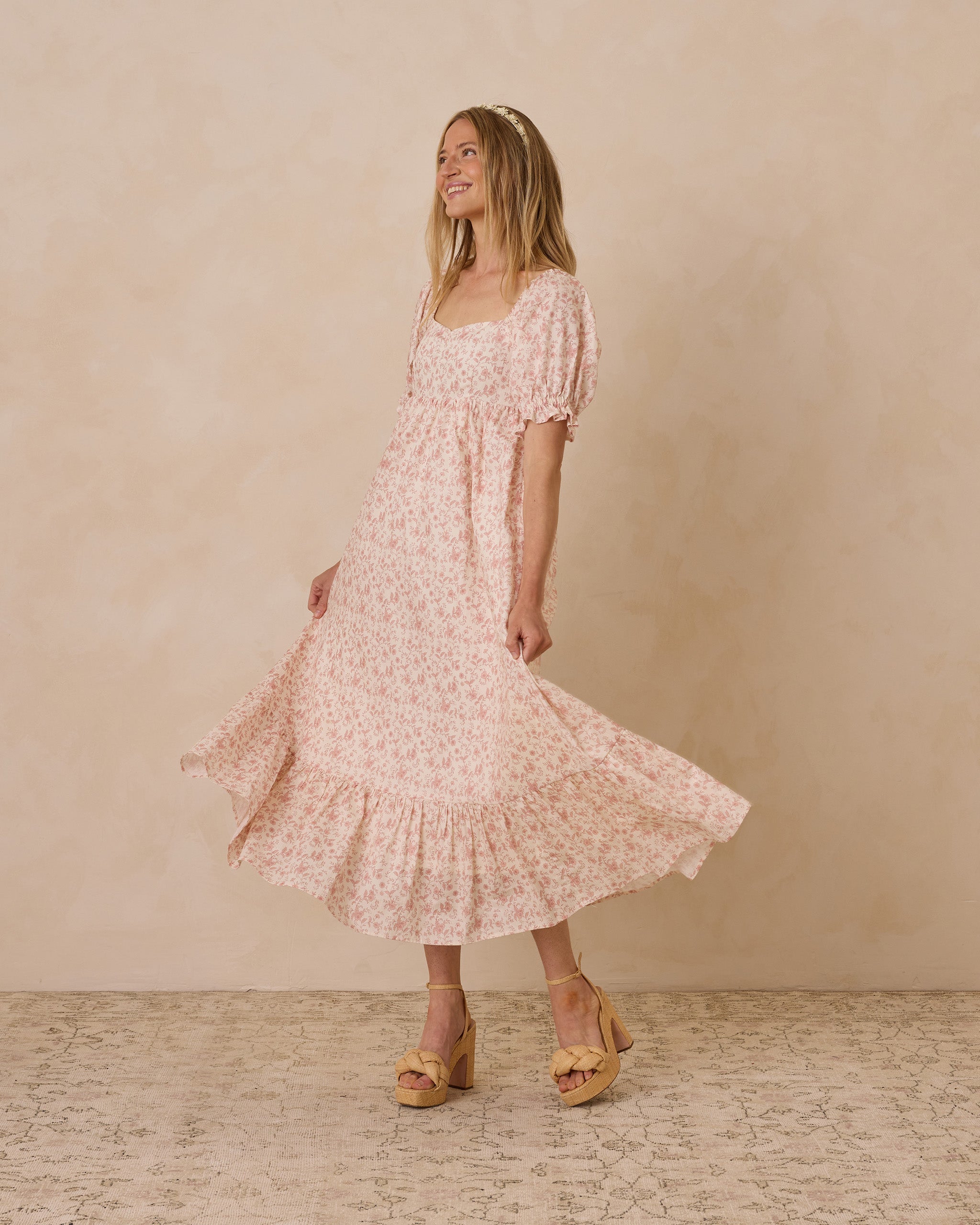 Chloe Dress | Pink Toile