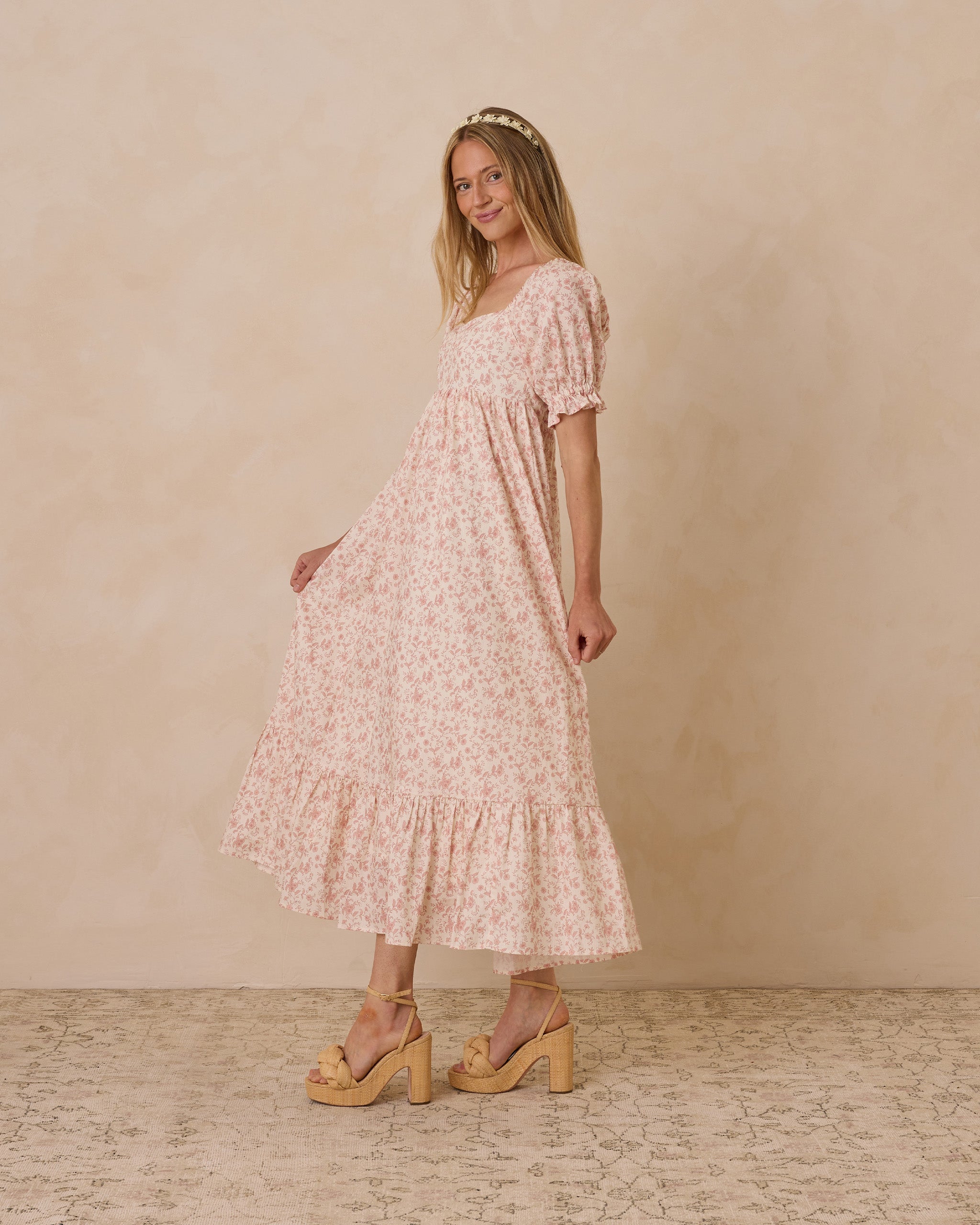 Chloe Dress | Pink Toile