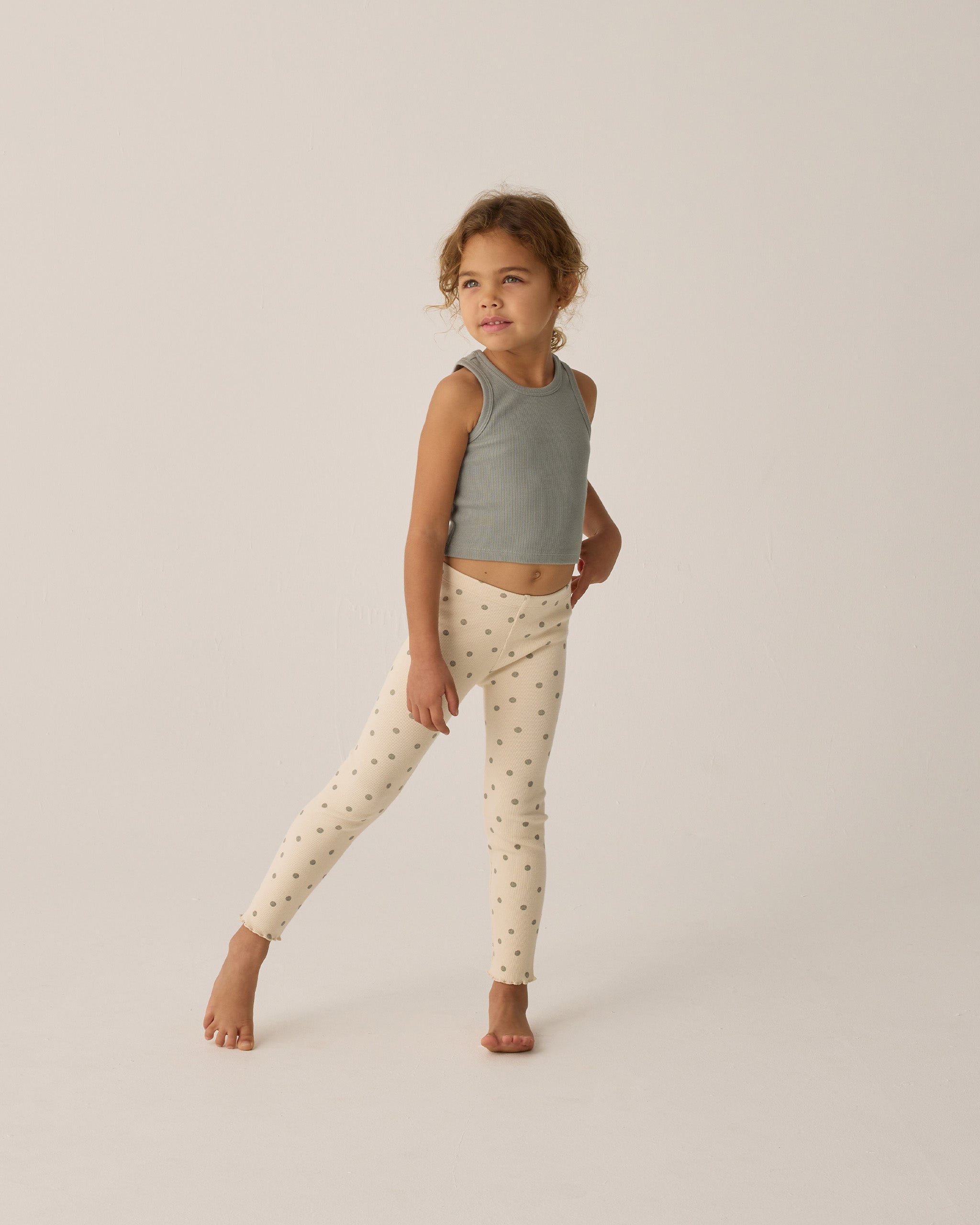 Ribbed Legging Set || Polka Dot, Eucalyptus