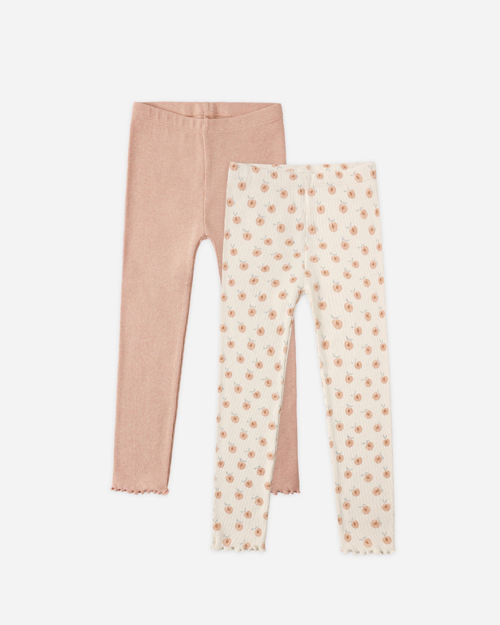 Ribbed Legging Set Natural, Melon - Rylee + Cru | Kids Clothes | Trendy Baby Clothes | Modern Infant Outfits |