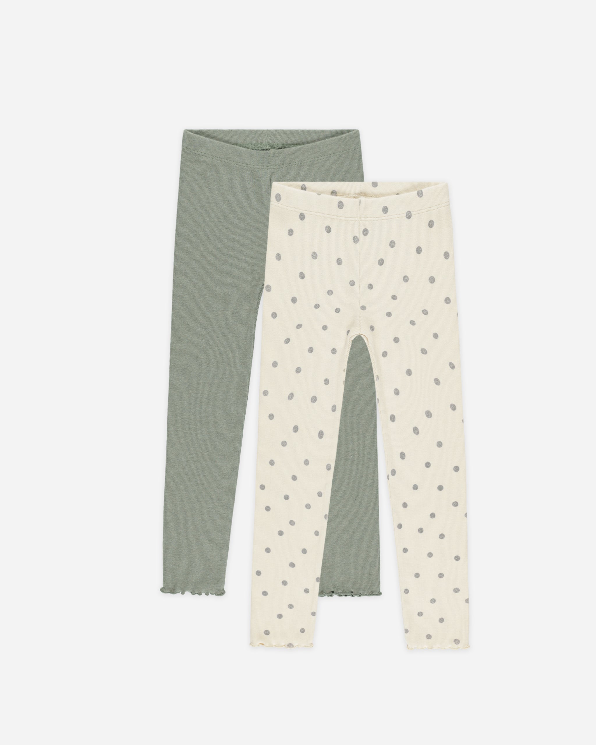 Ribbed Legging Set || Polka Dot, Eucalyptus