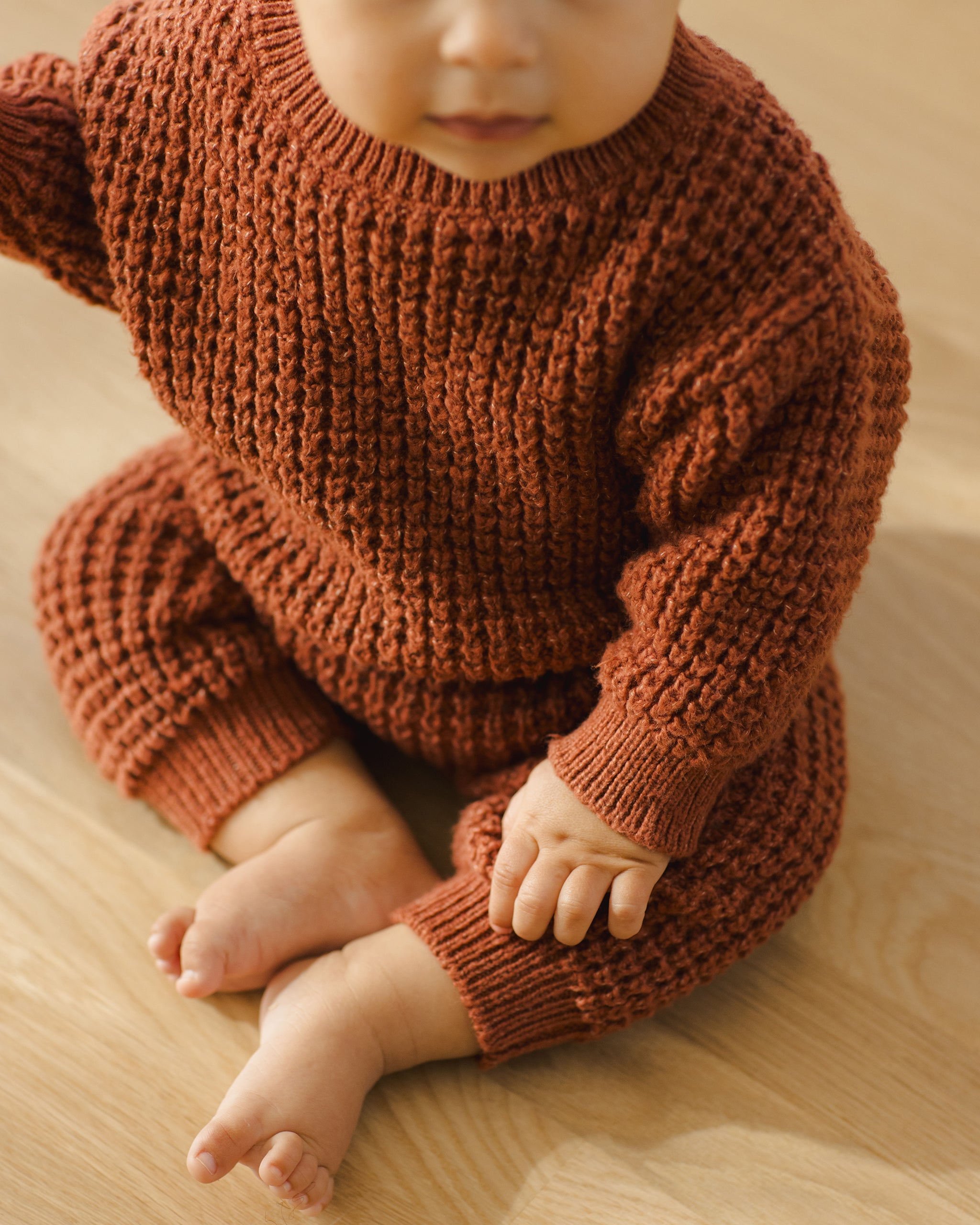 Chunky Knit Sweater || Cranberry