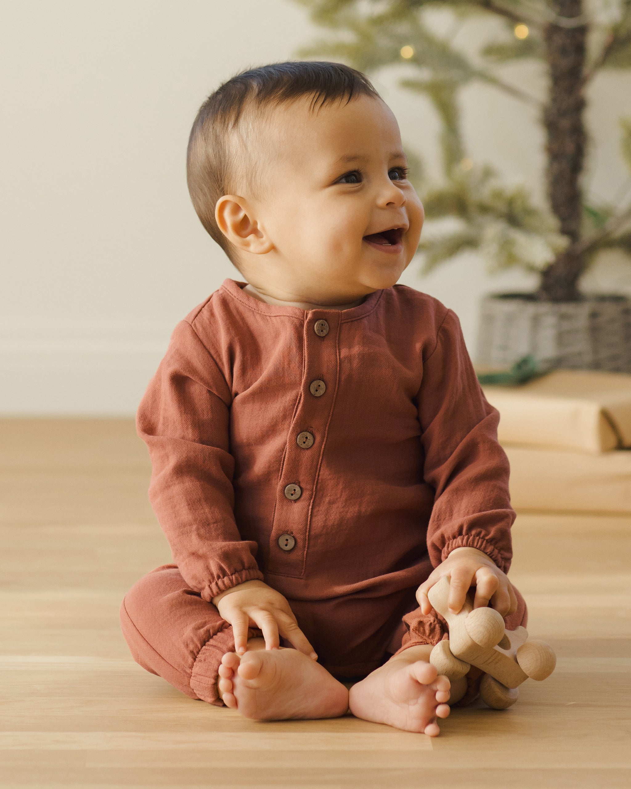 Woven Jumpsuit || Cranberry