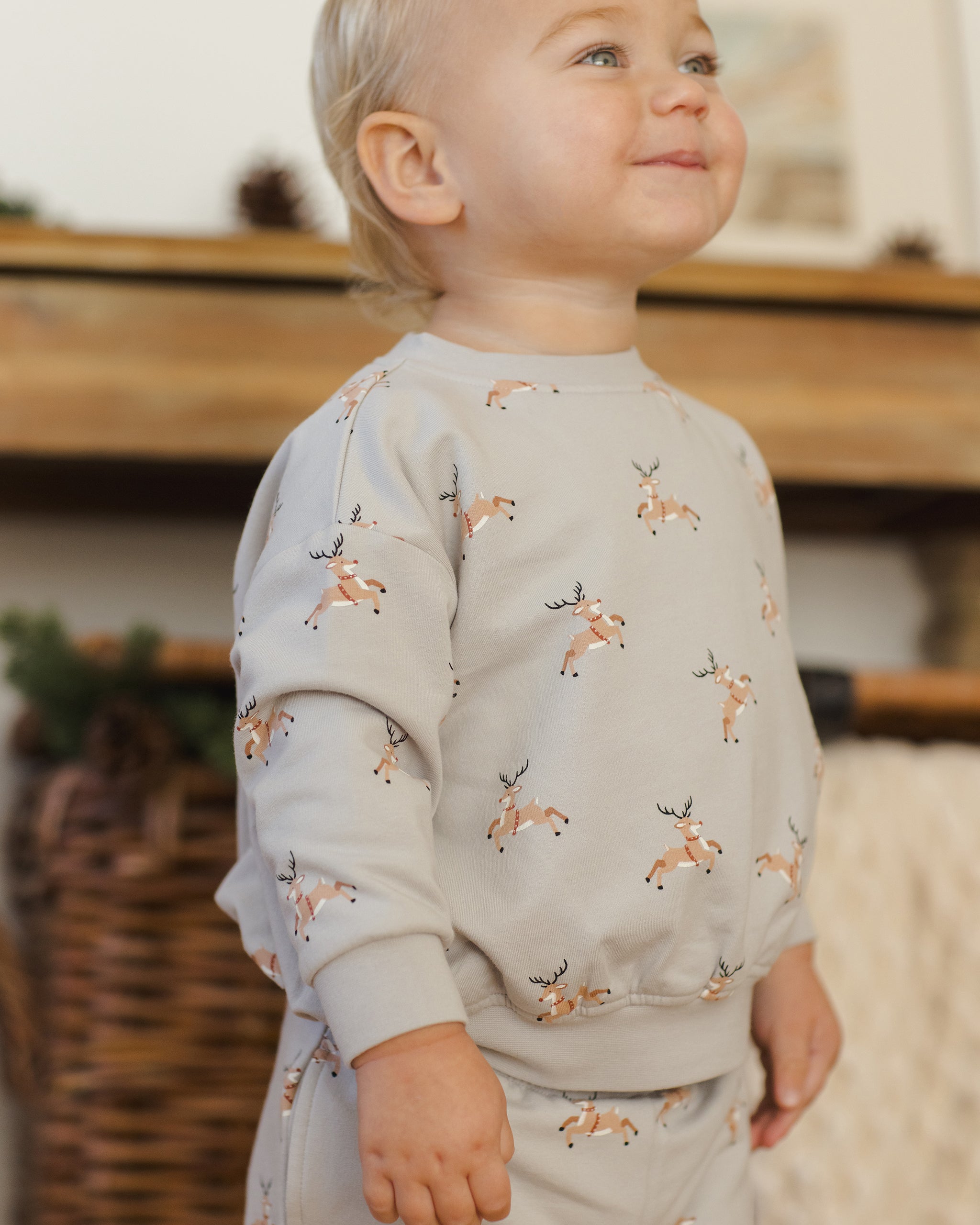 Relaxed Fleece Sweatshirt || Reindeer