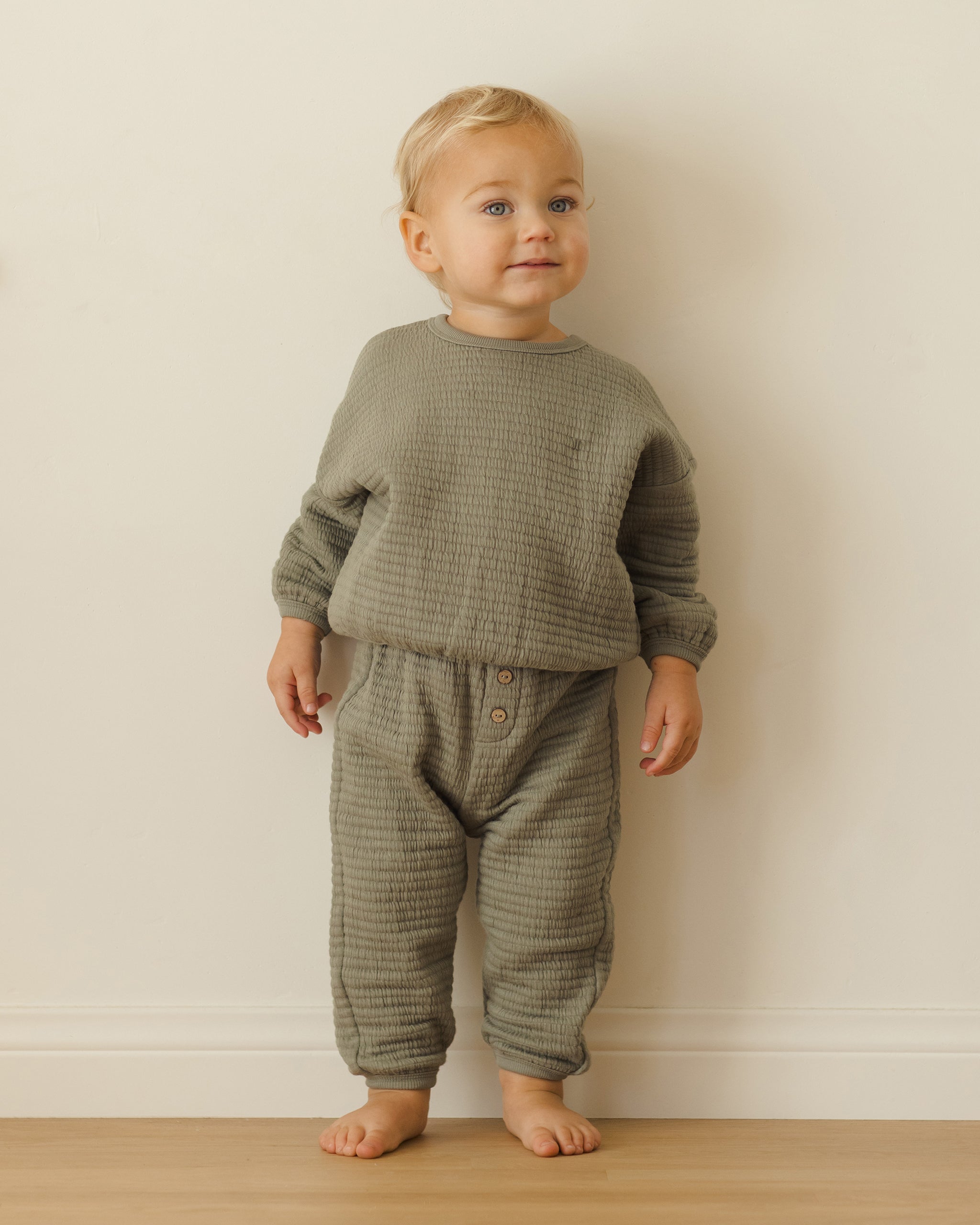 Textured Sweat Set || Forest