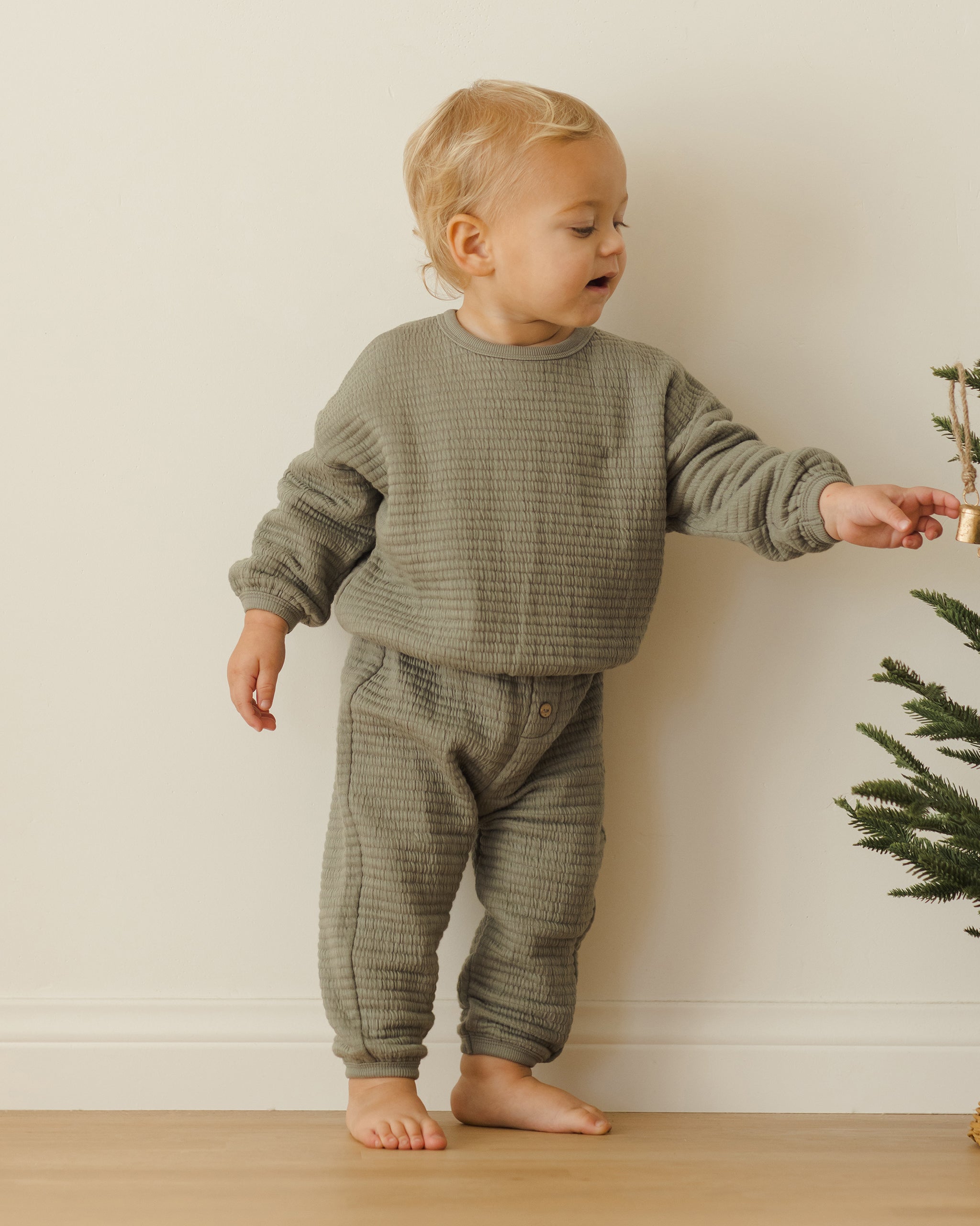 Textured Sweat Set || Forest
