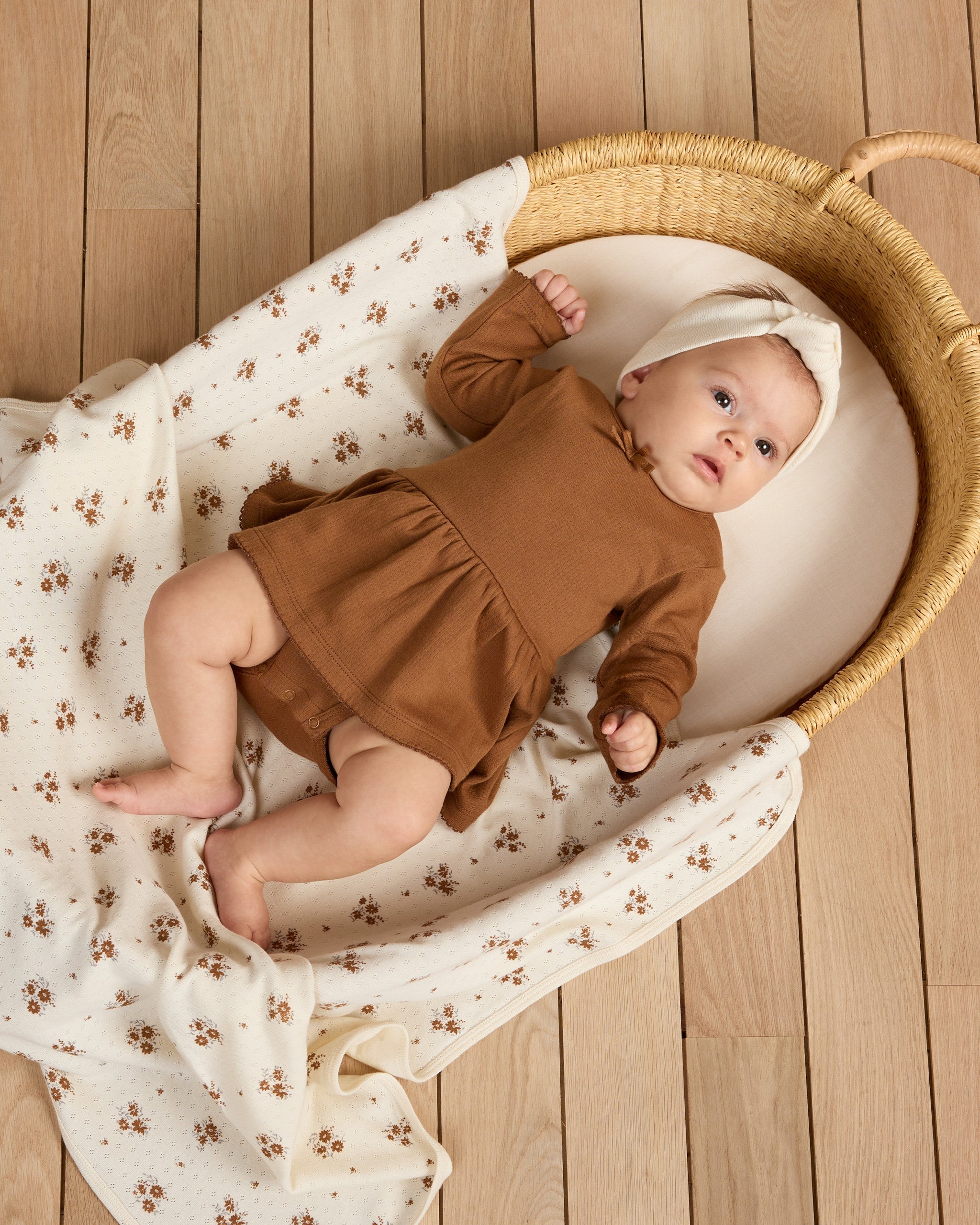 Pointelle Baby Blanket || Autumn Flora