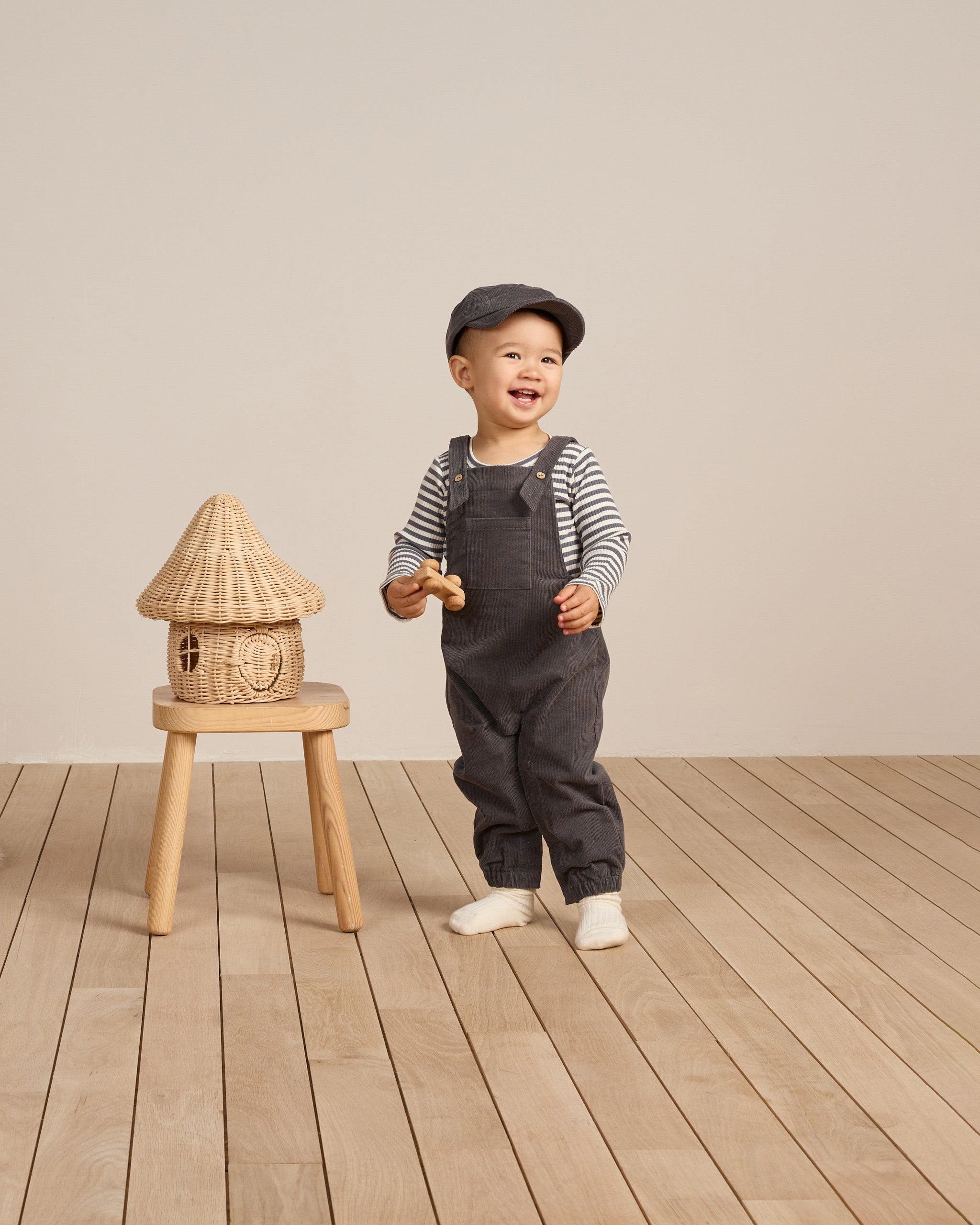 Corduroy Baby Overalls || Indigo