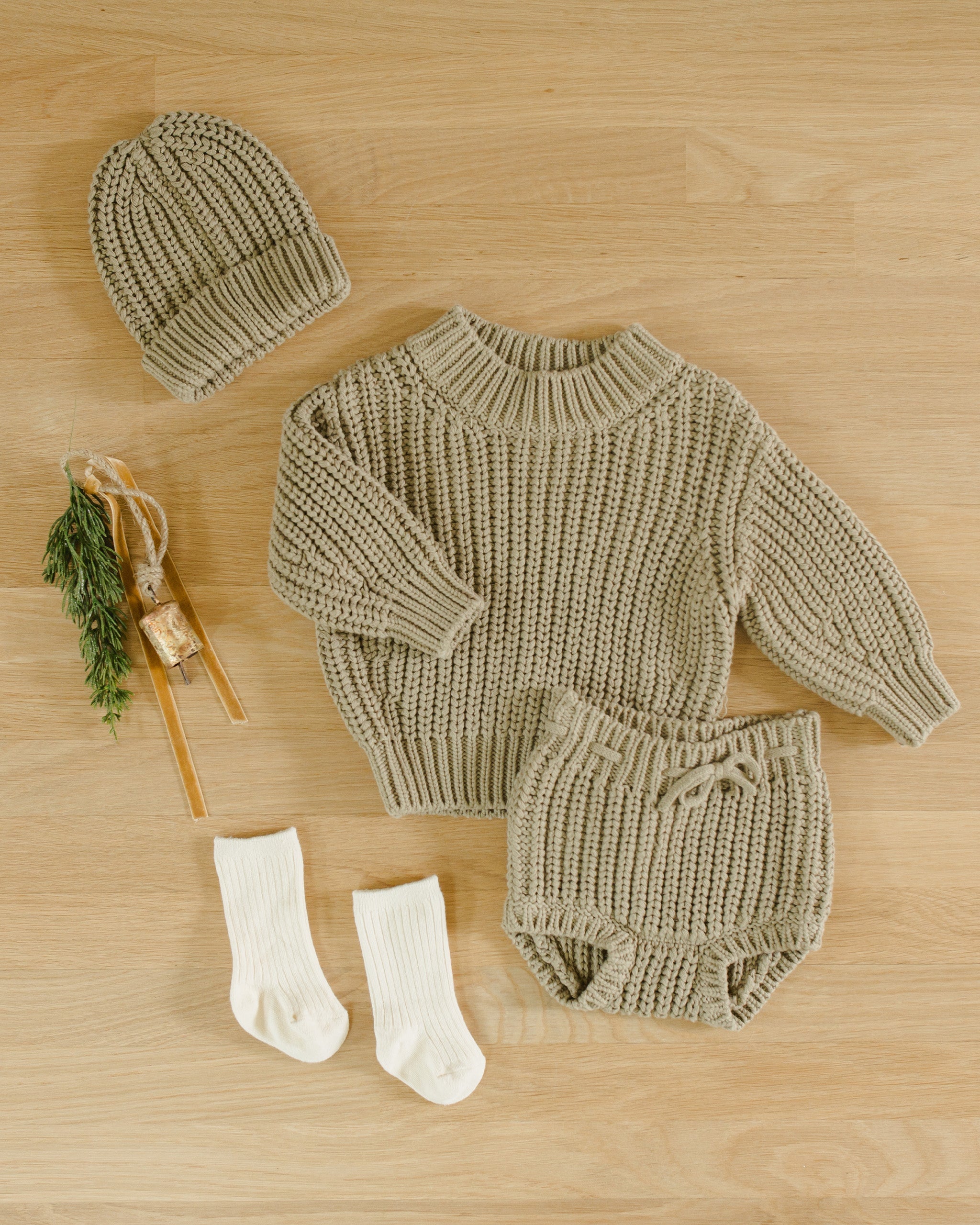 Knit Tie Bloomer || Olive