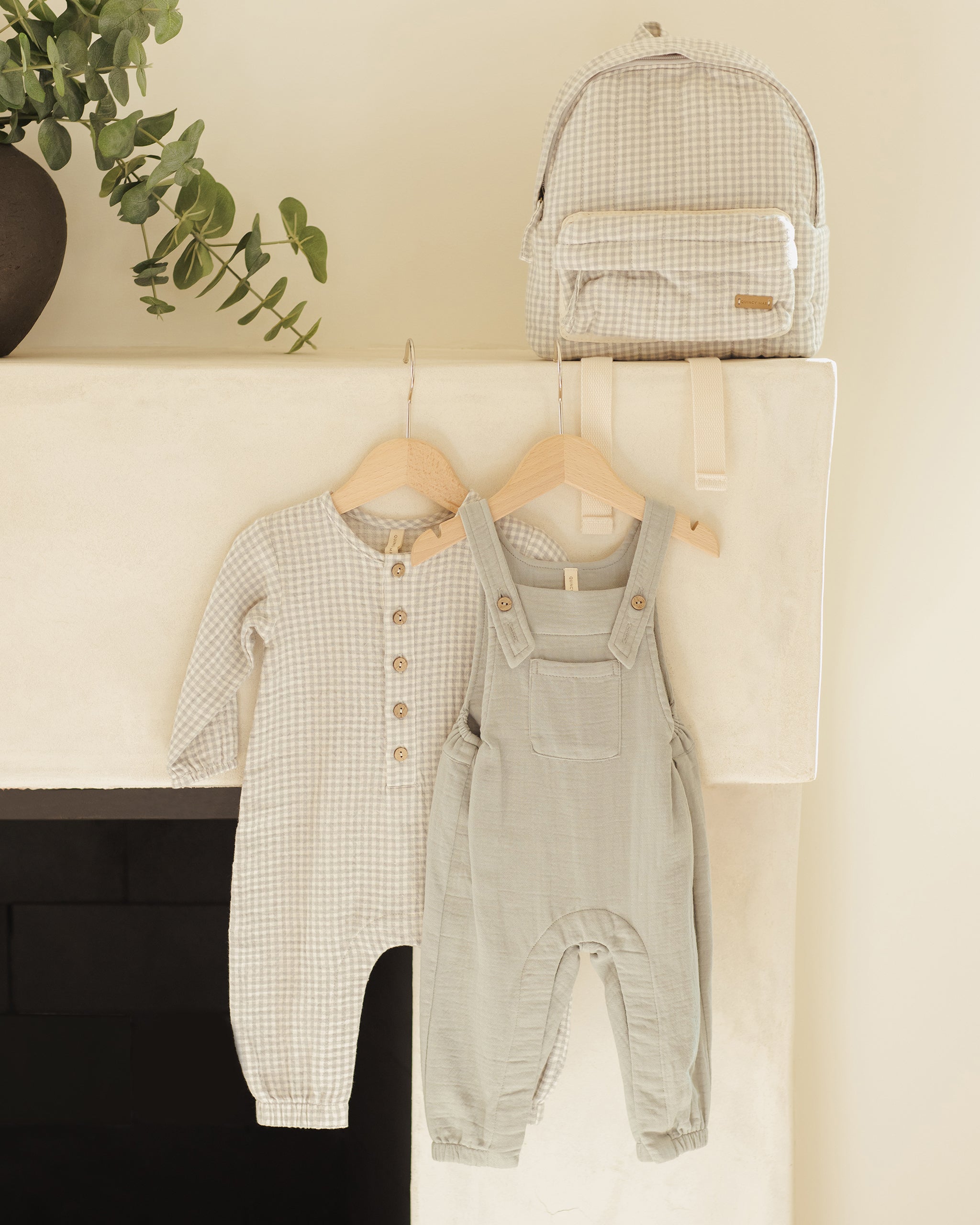 Woven Jumpsuit || Blue Gingham