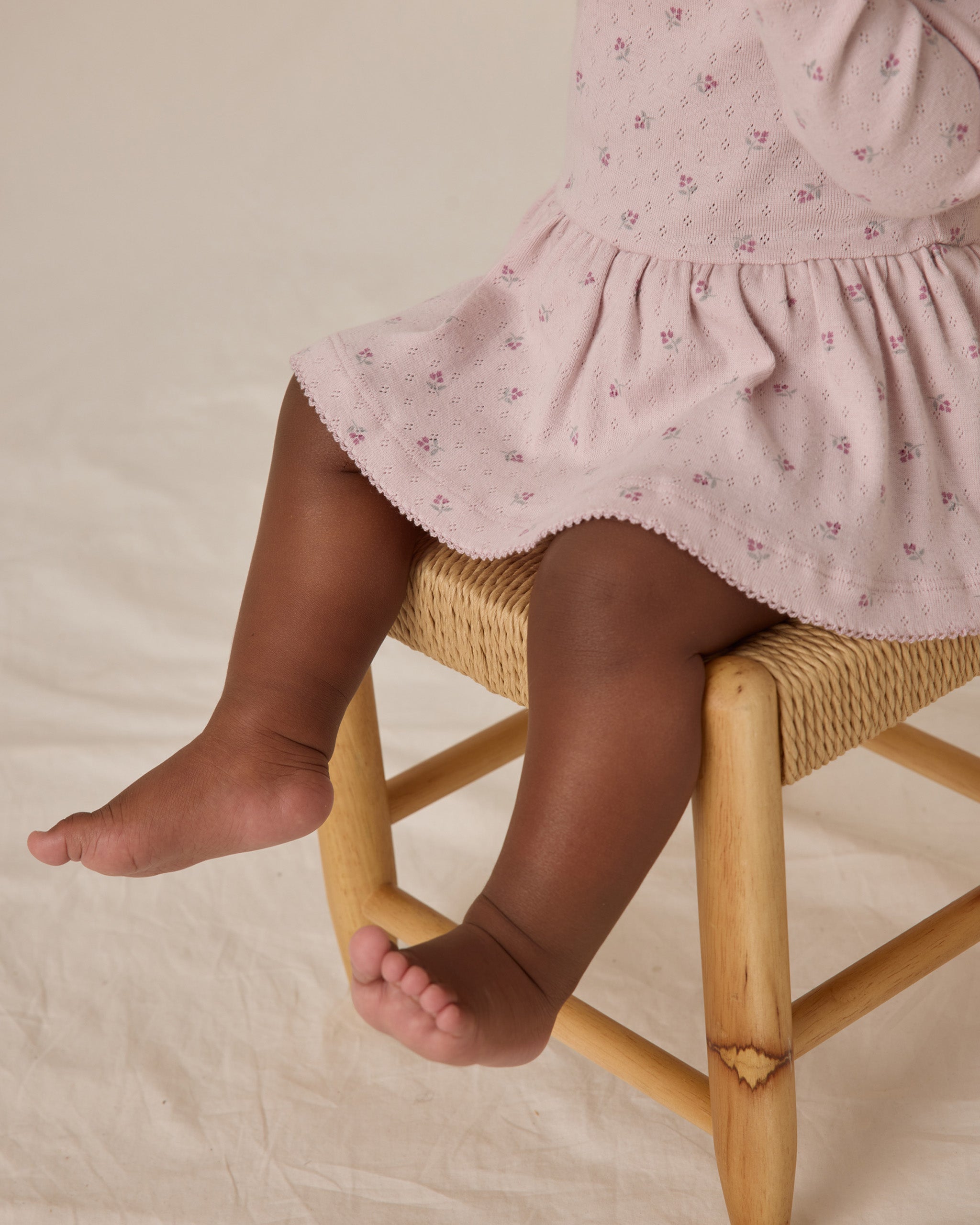 Pointelle Skirted Bodysuit || Lilac Ditsy - Rylee + Cru | Kids Clothes | Trendy Baby Clothes | Modern Infant Outfits |