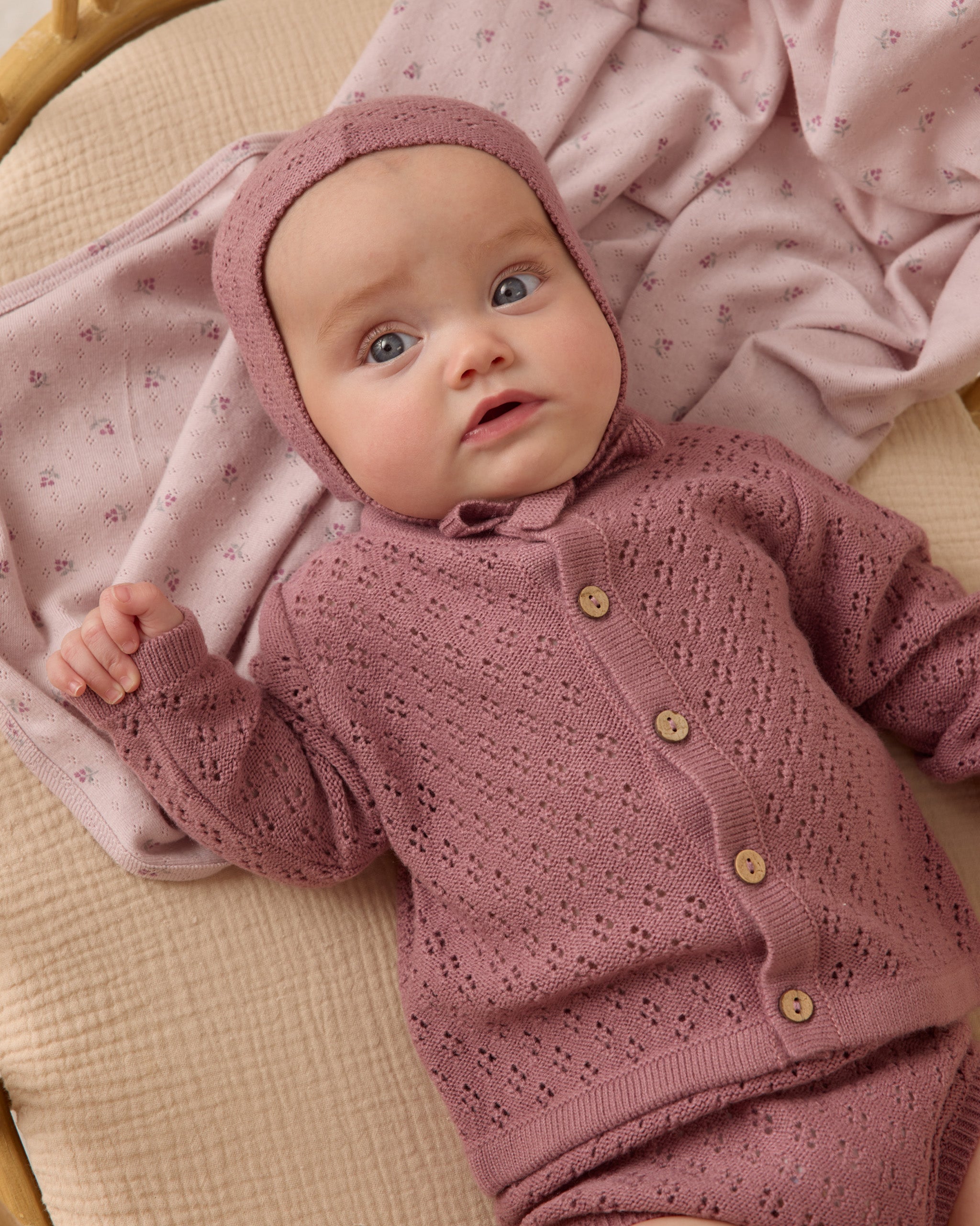 Knit Bonnet || Mulberry - Rylee + Cru | Kids Clothes | Trendy Baby Clothes | Modern Infant Outfits |