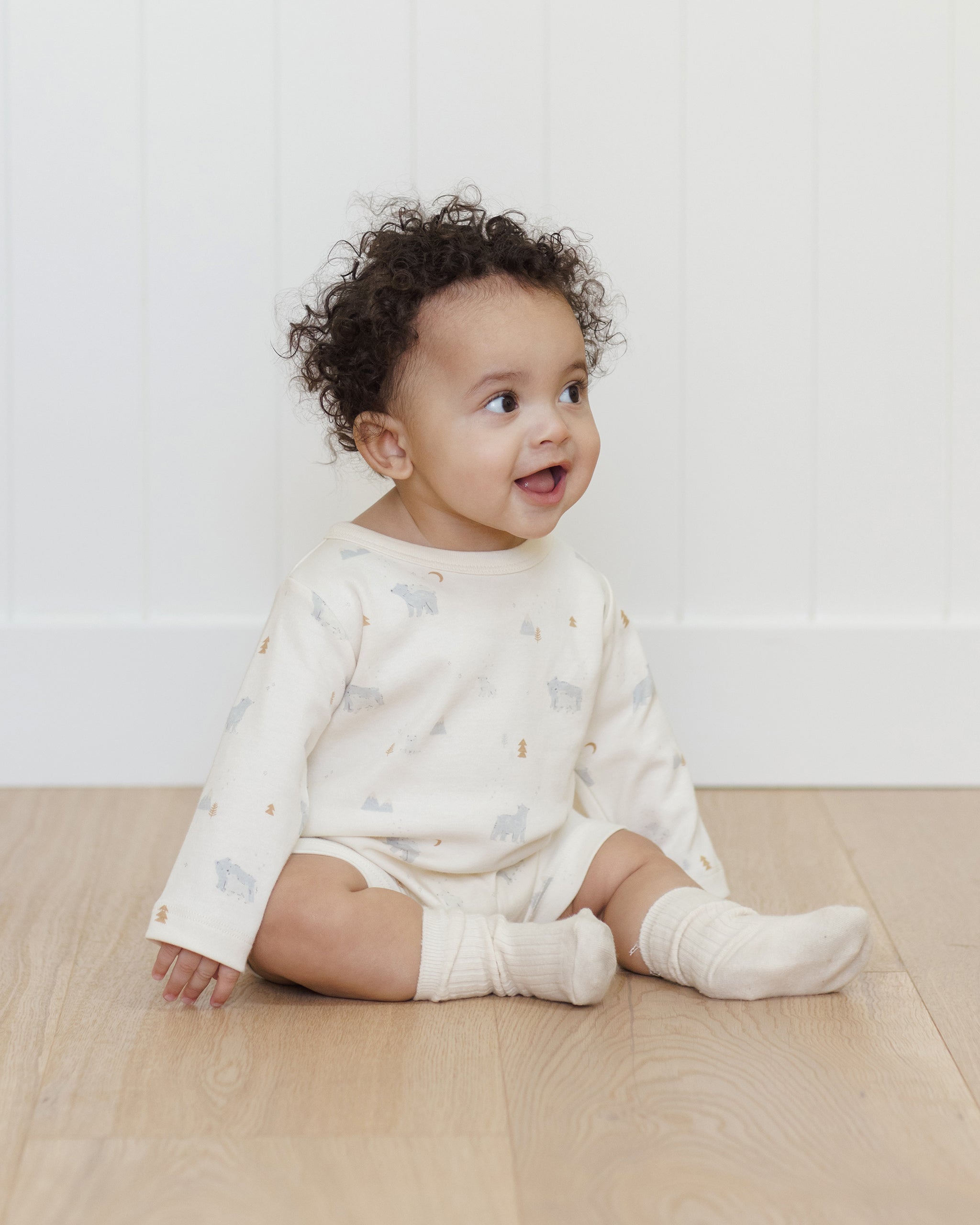 Long Sleeve Romper || Polar Bears