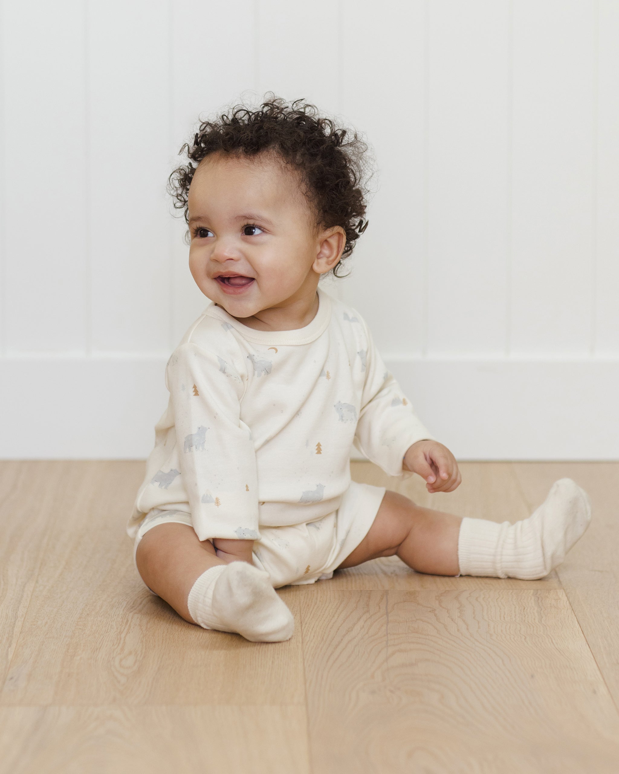 Long Sleeve Romper || Polar Bears