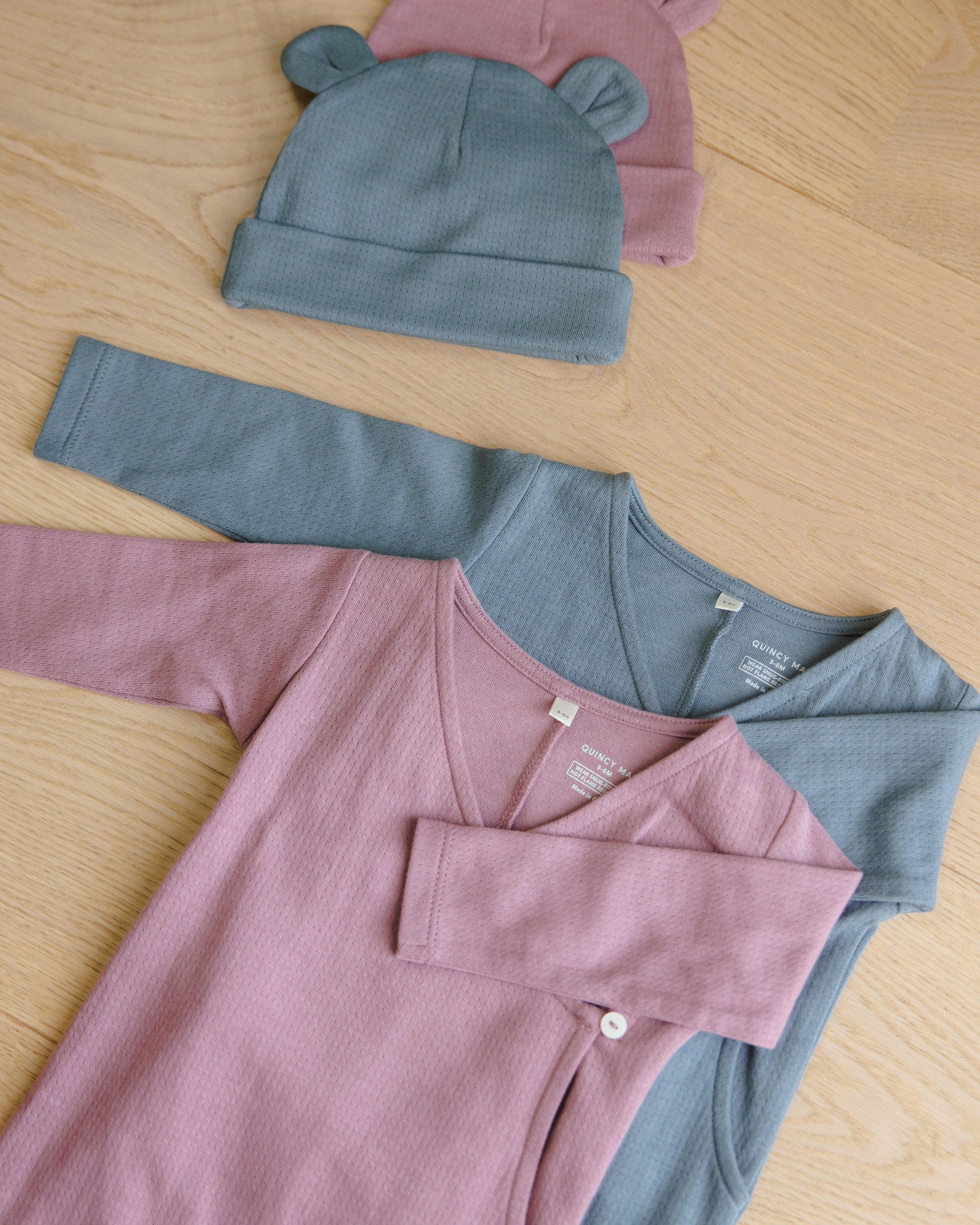 Pointelle Wrap Footie || Ocean