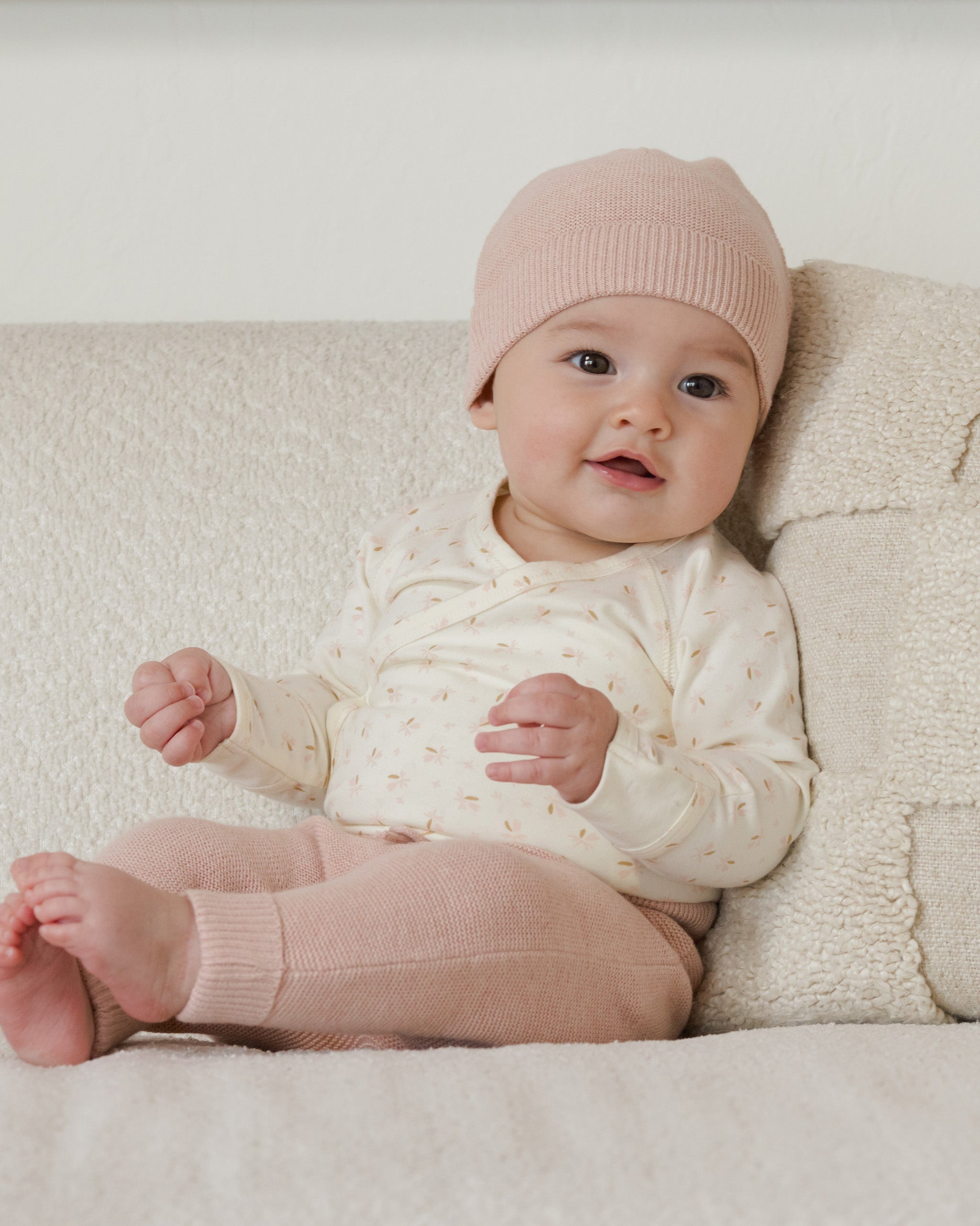 Knit Pant || Heathered Rose - Rylee + Cru | Kids Clothes | Trendy Baby Clothes | Modern Infant Outfits |