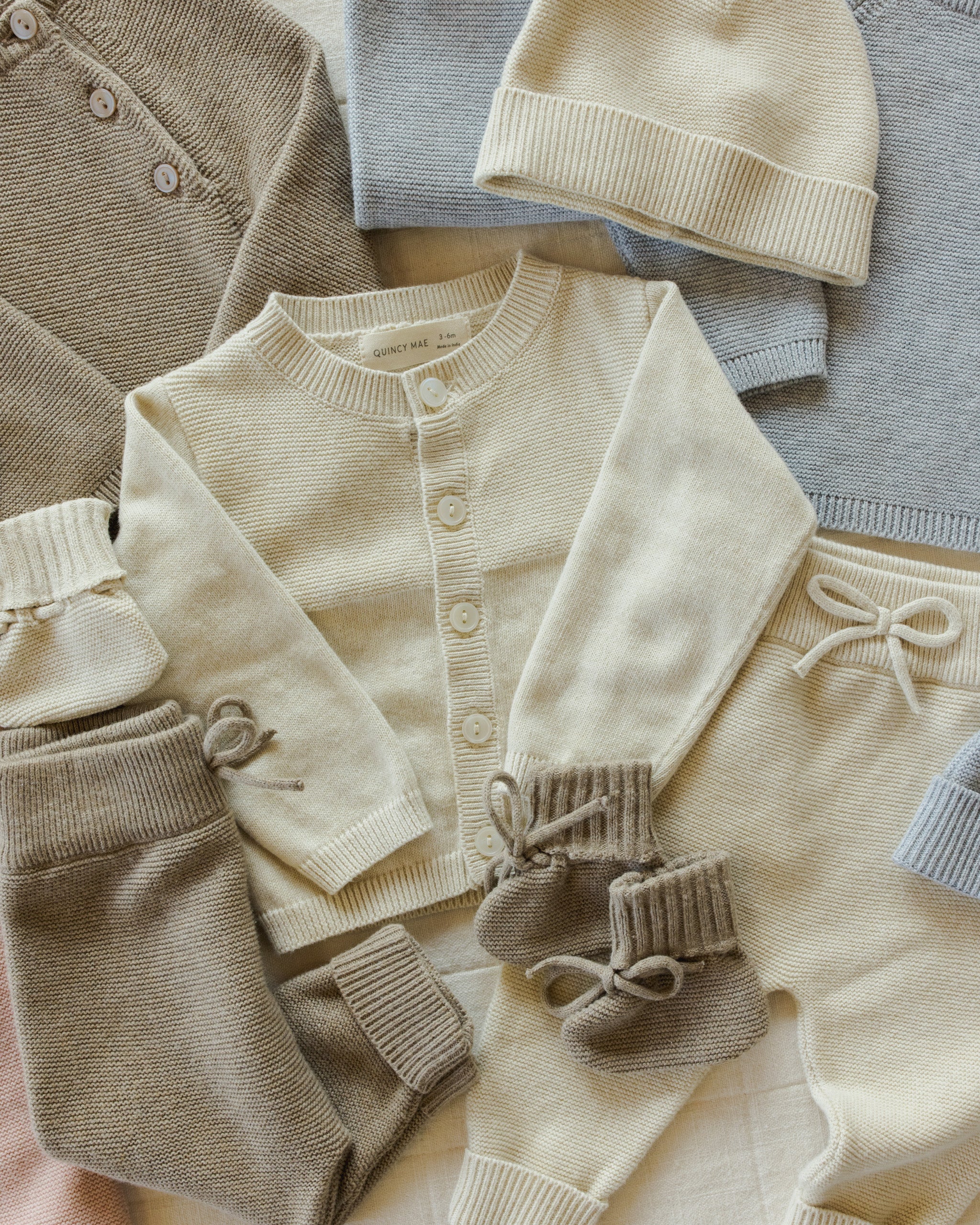 Knit Cardigan || Heathered Natural - Rylee + Cru | Kids Clothes | Trendy Baby Clothes | Modern Infant Outfits |