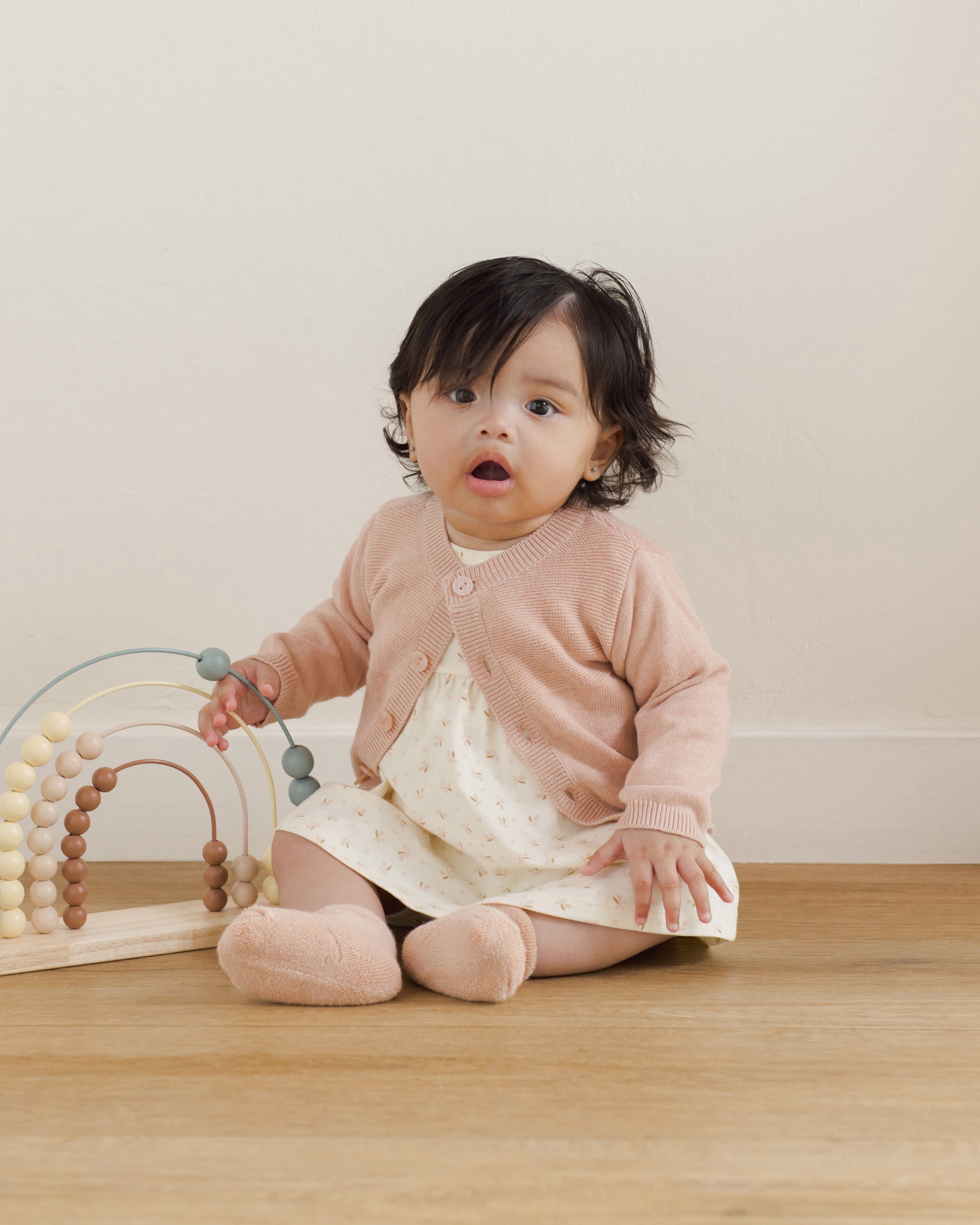 Longsleeve Baby Dress || Fleur - Rylee + Cru | Kids Clothes | Trendy Baby Clothes | Modern Infant Outfits |