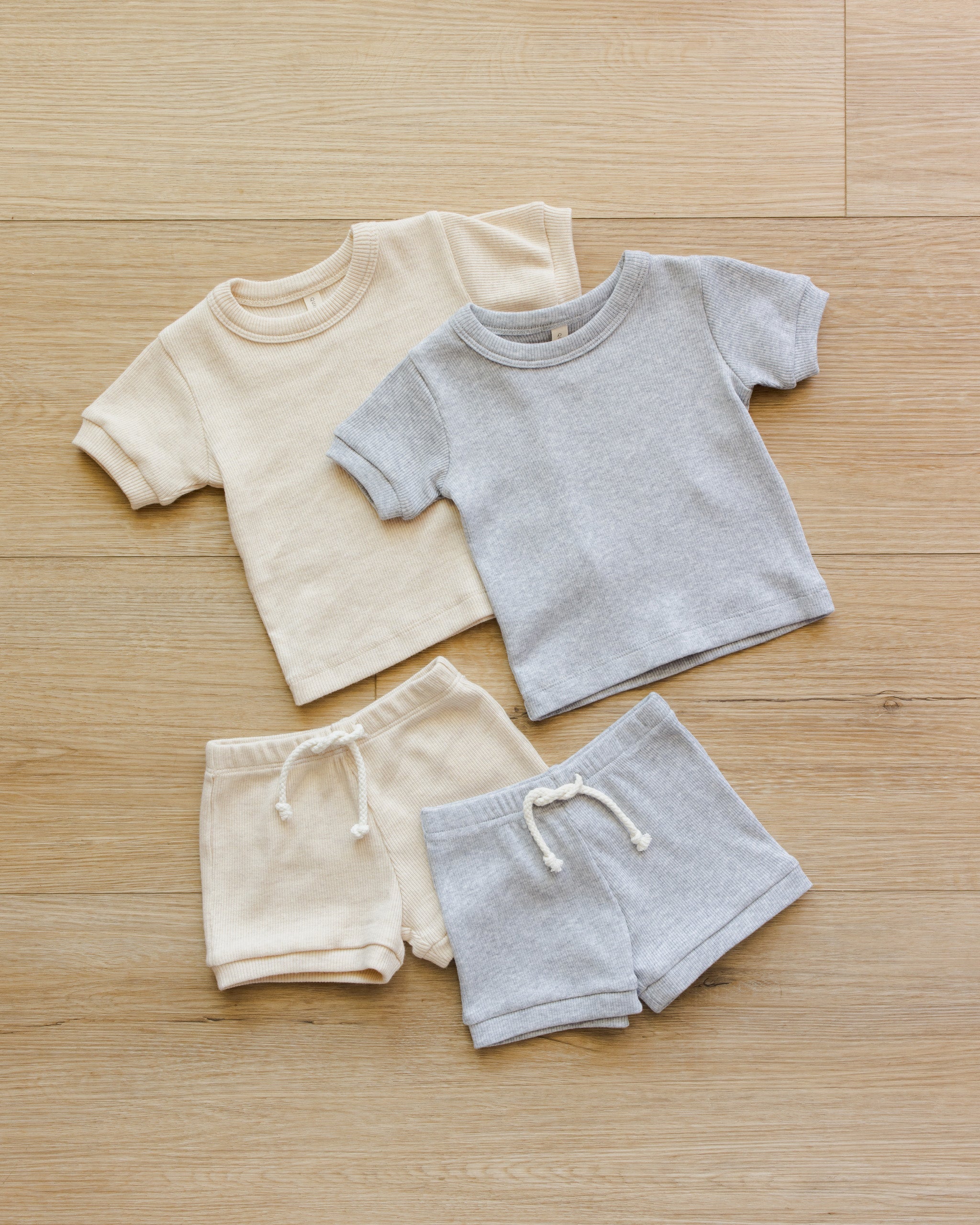 Ribbed Shortie Set || Dusty Blue - Rylee + Cru | Kids Clothes | Trendy Baby Clothes | Modern Infant Outfits |