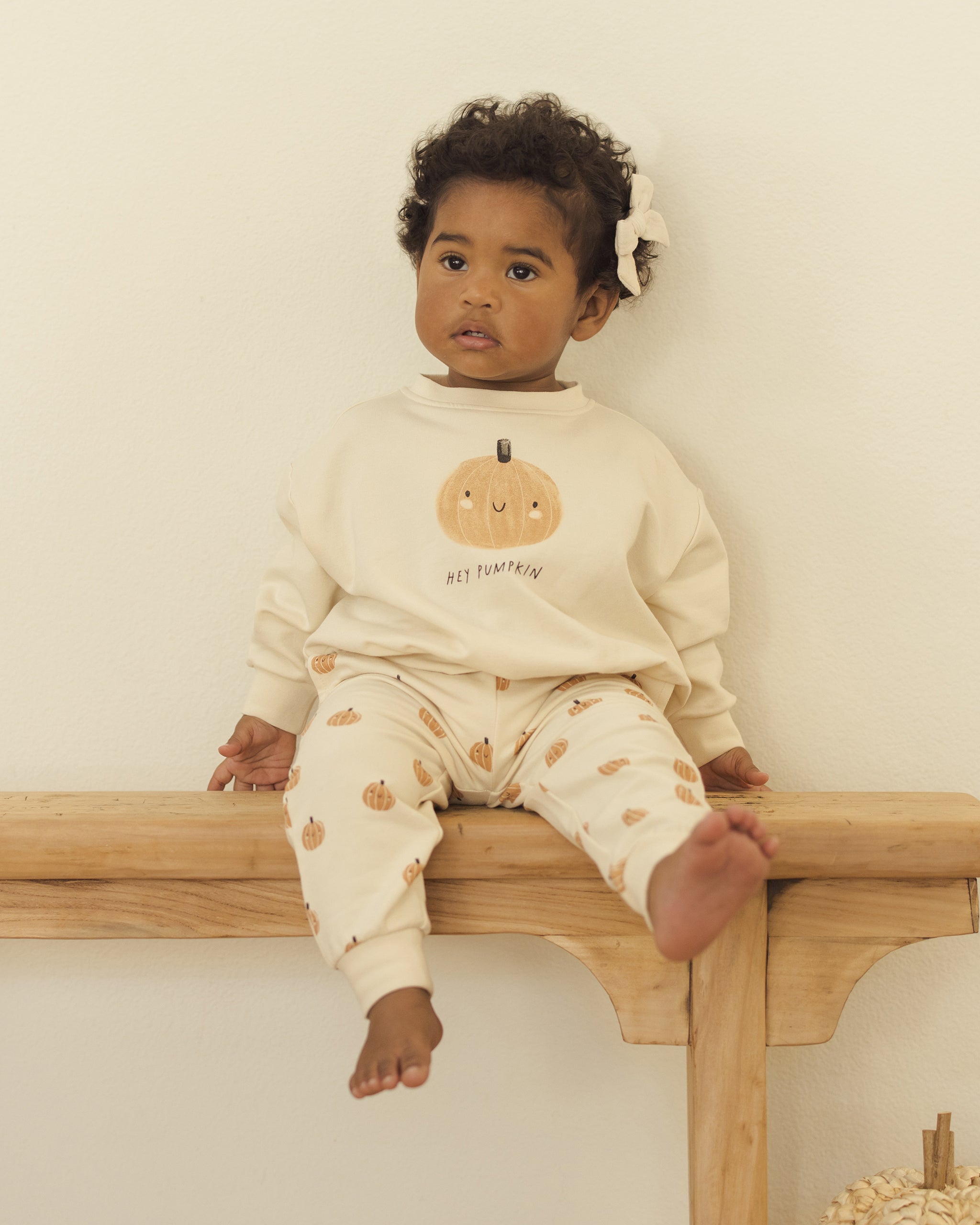 Relaxed Fleece Sweatpant || Smiley Pumpkins - Rylee + Cru | Kids Clothes | Trendy Baby Clothes | Modern Infant Outfits |