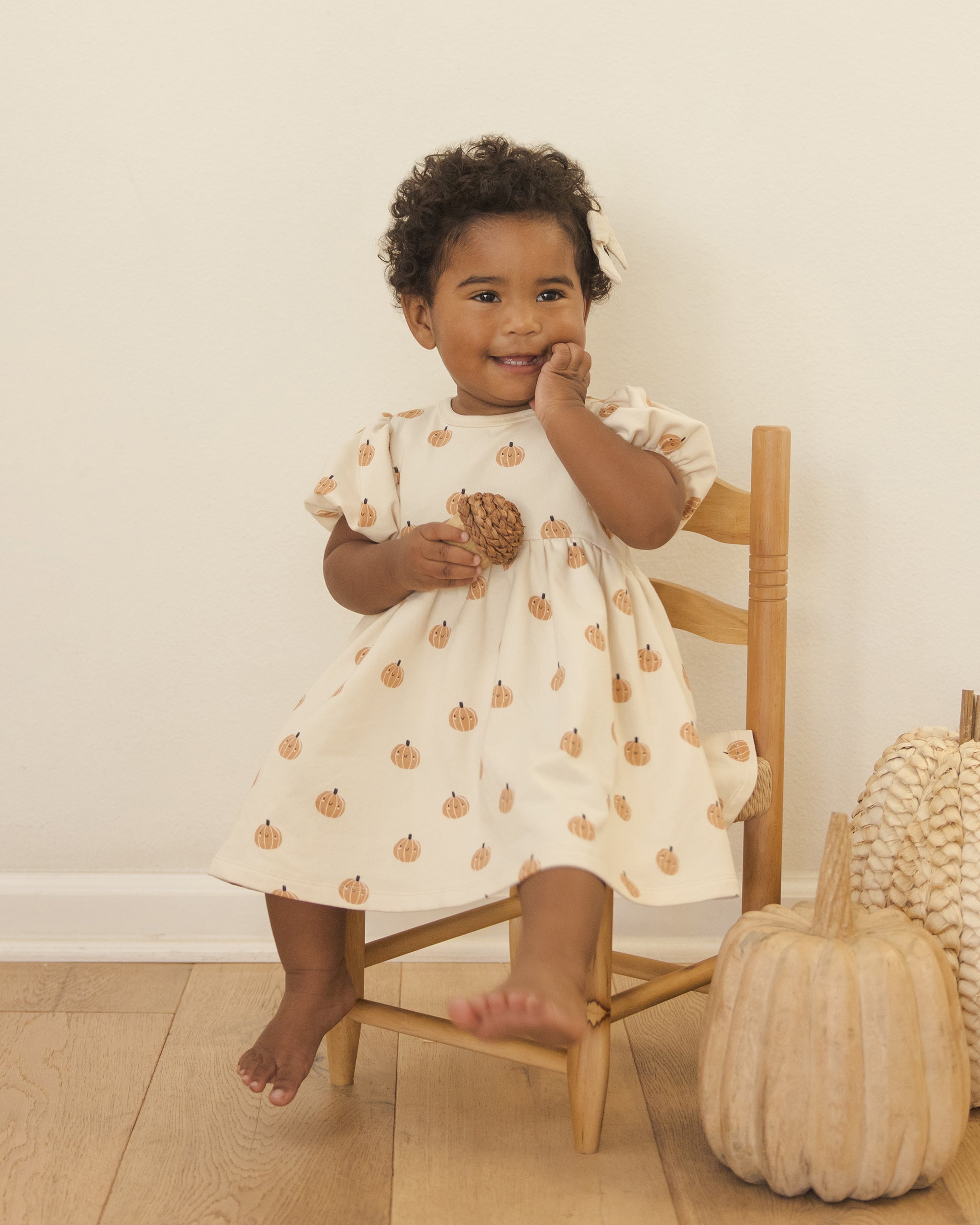 Darla Dress || Smiley Pumpkins - Rylee + Cru | Kids Clothes | Trendy Baby Clothes | Modern Infant Outfits |