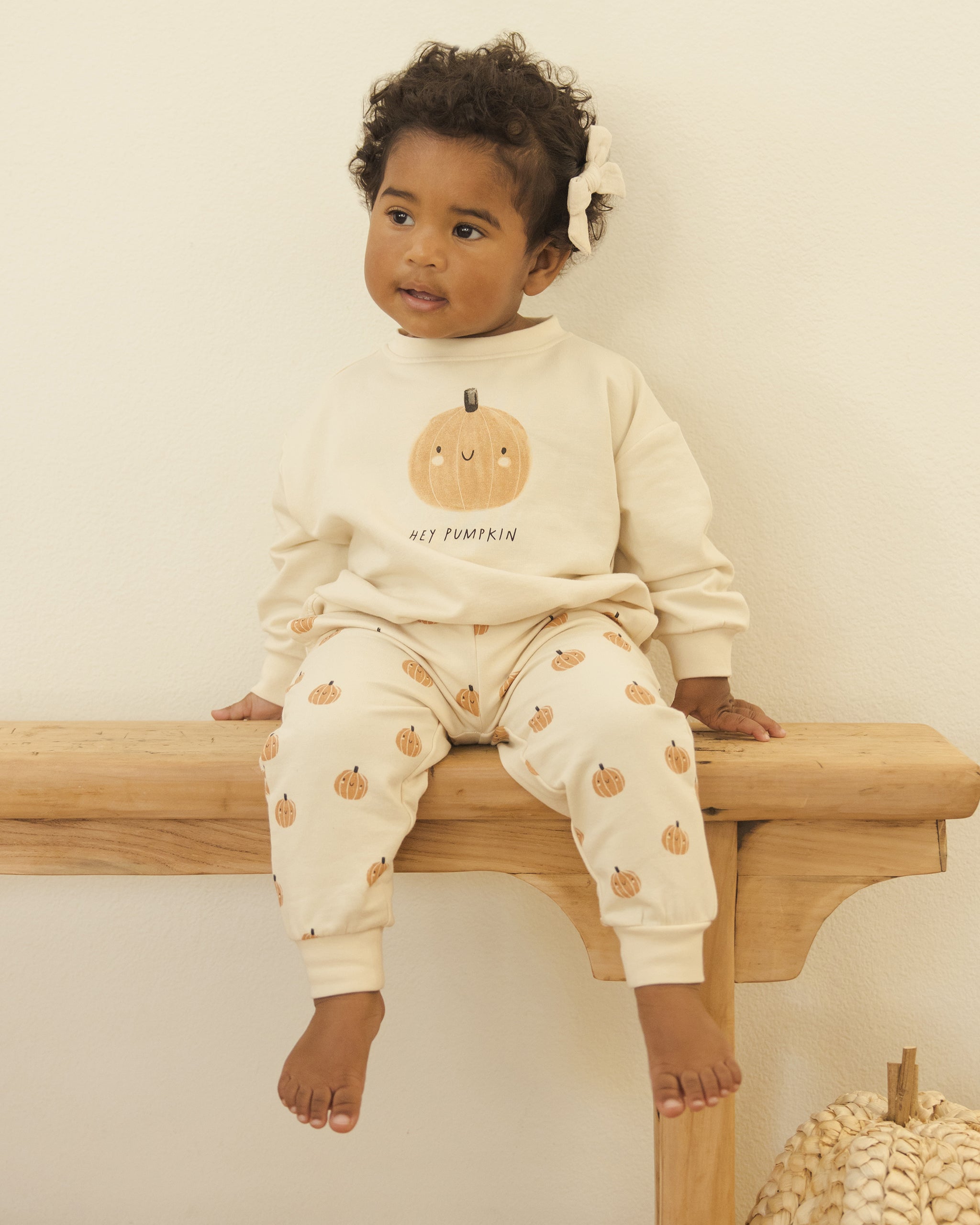 Relaxed Fleece Sweatpant || Smiley Pumpkins - Rylee + Cru | Kids Clothes | Trendy Baby Clothes | Modern Infant Outfits |