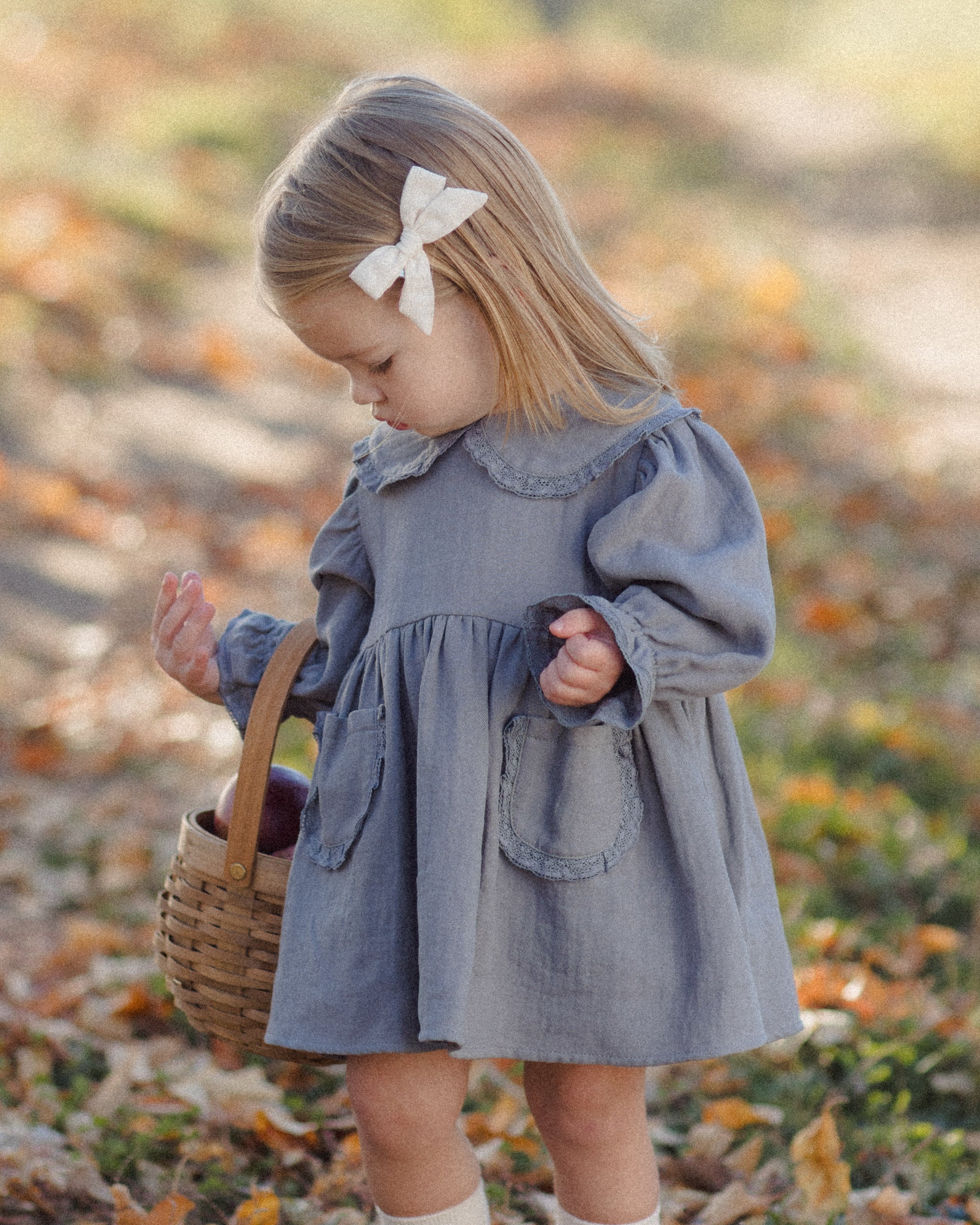 Bow W. Clip, Set Of 3 Mulberry, Slate, Natural - Rylee + Cru | Kids Clothes | Trendy Baby Clothes | Modern Infant Outfits |