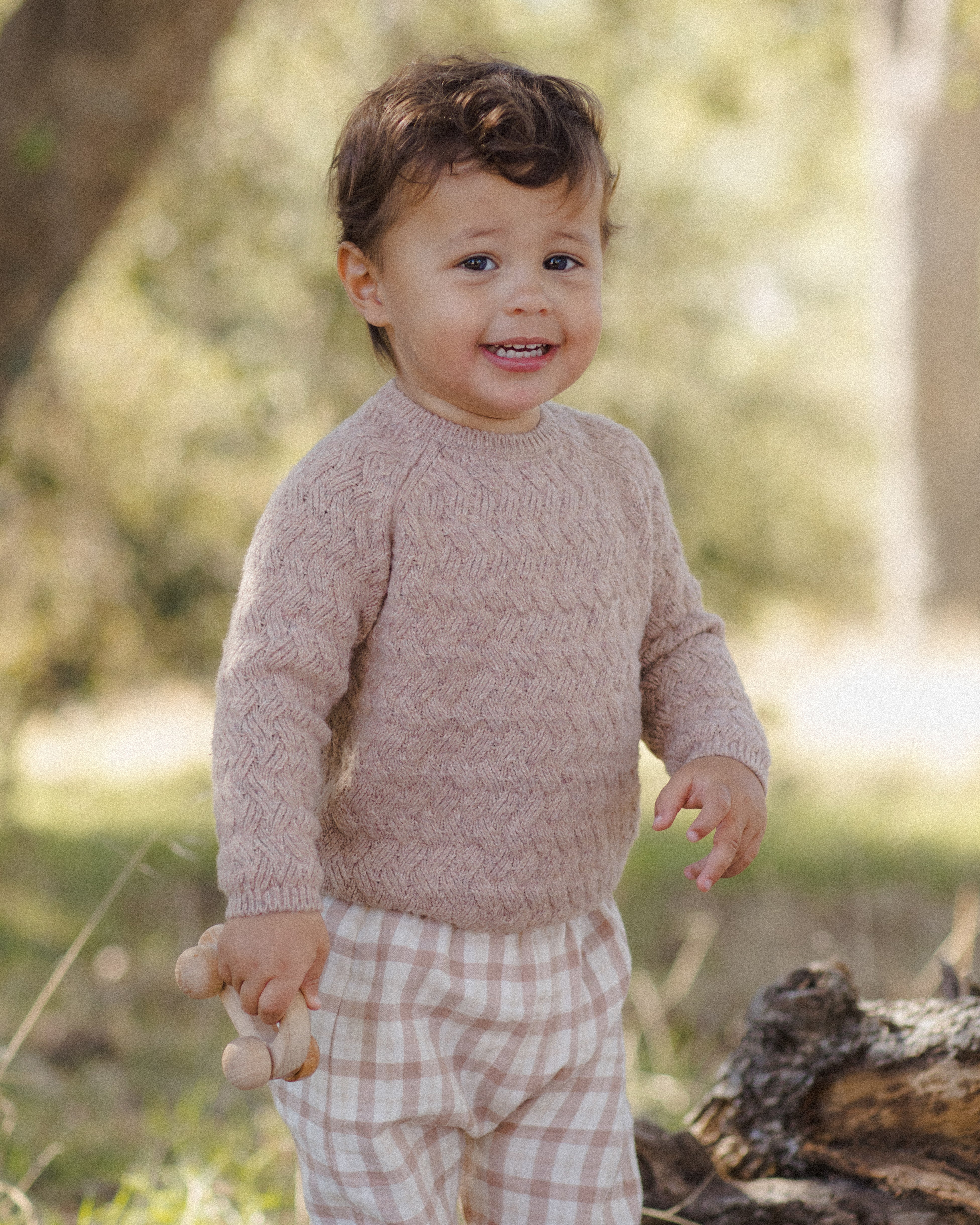 Knit Sweater Heathered Almond - Rylee + Cru | Kids Clothes | Trendy Baby Clothes | Modern Infant Outfits |
