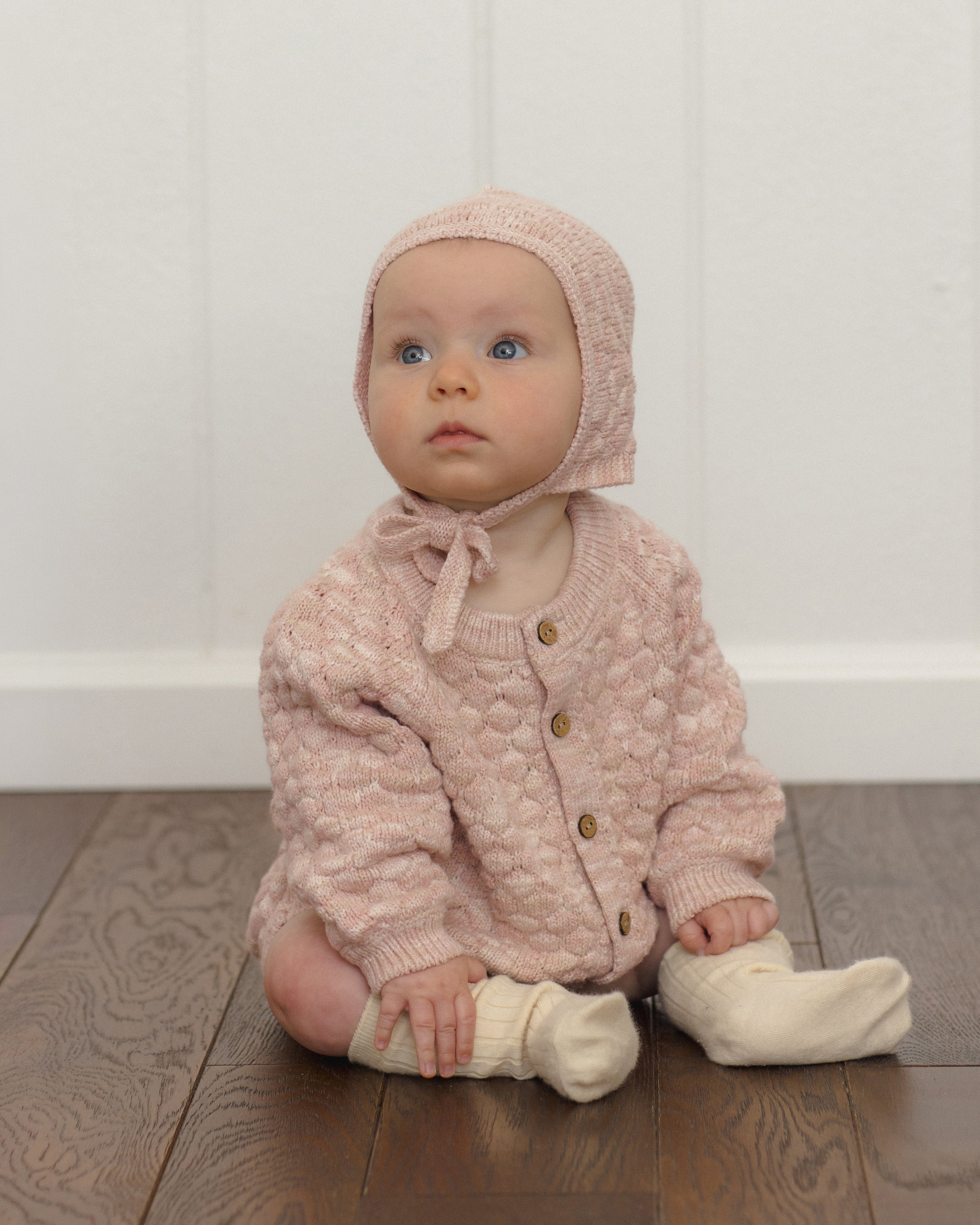 Knit Bonnet Dusty Rose Speckle - Rylee + Cru | Kids Clothes | Trendy Baby Clothes | Modern Infant Outfits |